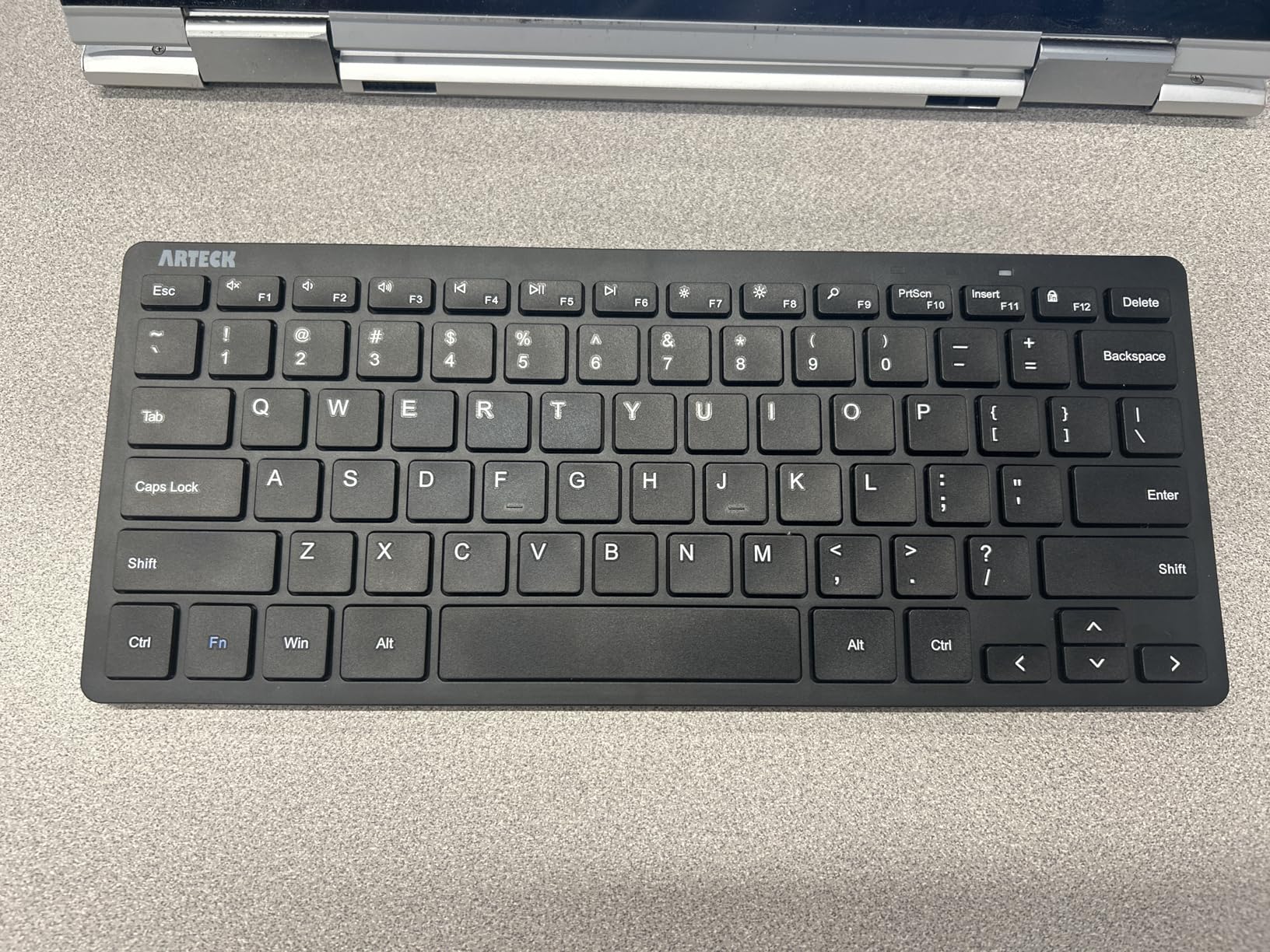 Arteck 2.4G Wireless Keyboard Ultra Slim and Compact Keyboard with Media Hotkeys for Computer Desktop PC Laptop Surface Smart TV and Windows 11/10/8/7, Black customer photo 1