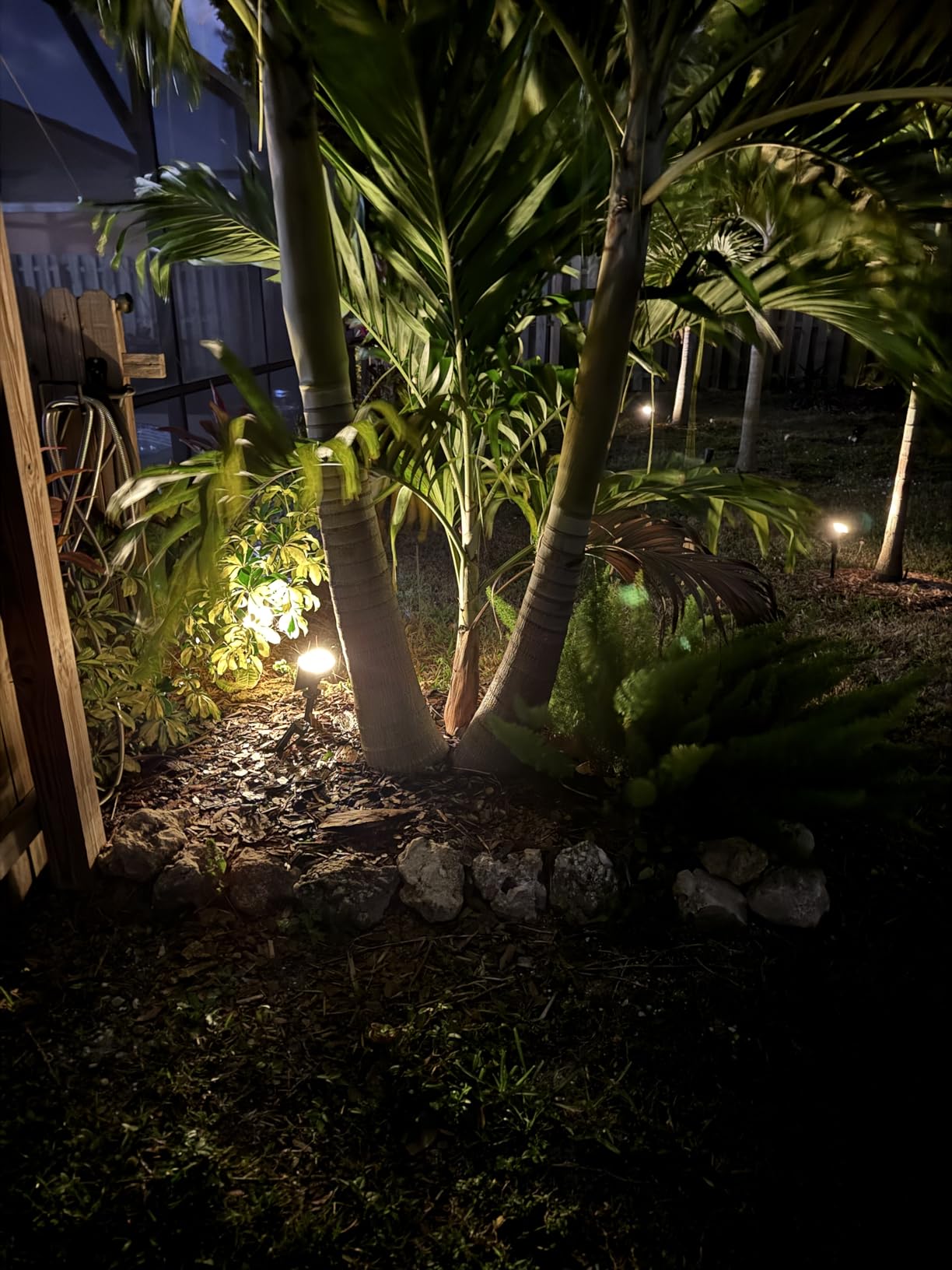 NYMPHY Solar Lights Outdoor Waterproof IP68, 56 LED 3 Lighting Modes Solar Powered Garden Yard Spot Solar Lights for Outside Landscape- 4 Pack (Cool White) customer photo 2