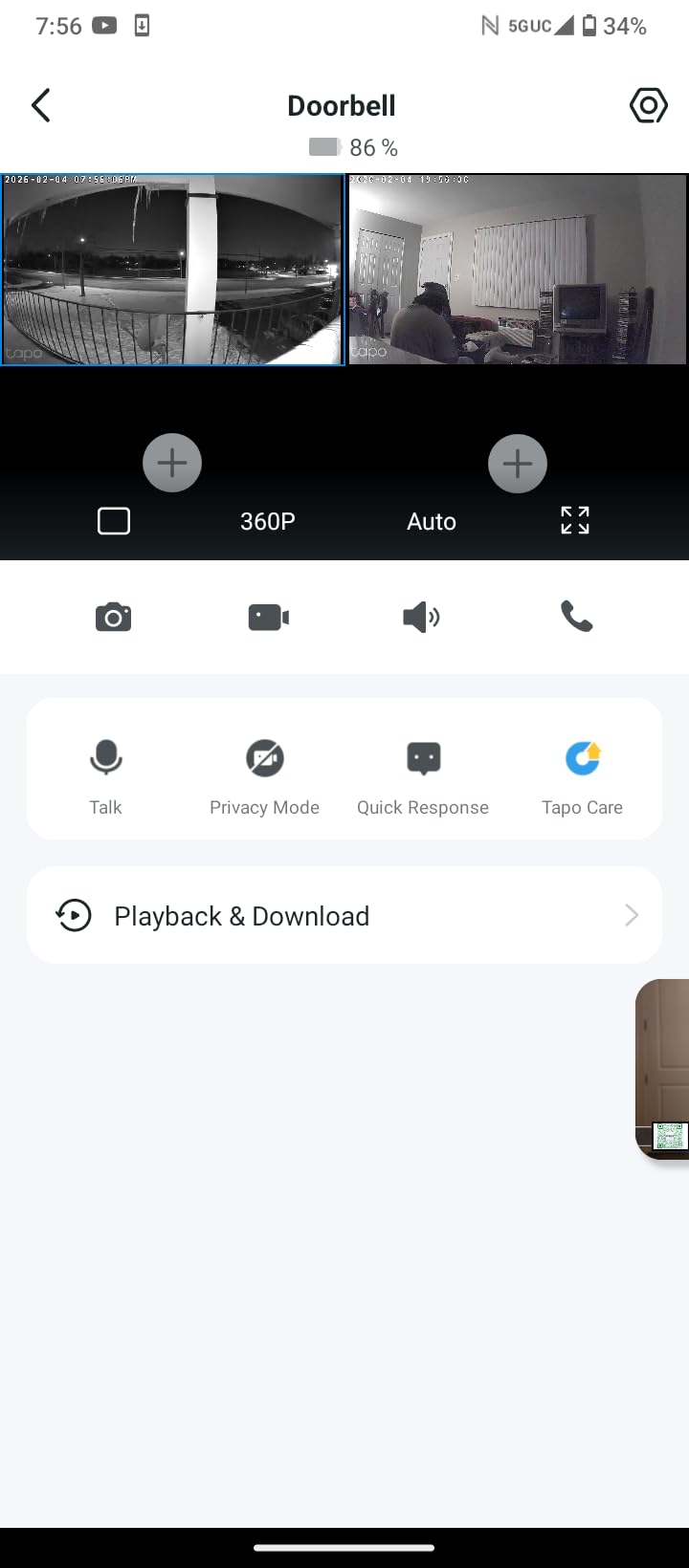 Tapo 2K Pan/Tilt Security Camera for Baby Monitor, Dog Camera w/Motion Detection, 2-Way Audio Siren, Night Vision, Cloud&SD Card Storage, Works w/Alexa & Google Assistant, 2-Pack (Tapo C210P2) customer photo 2