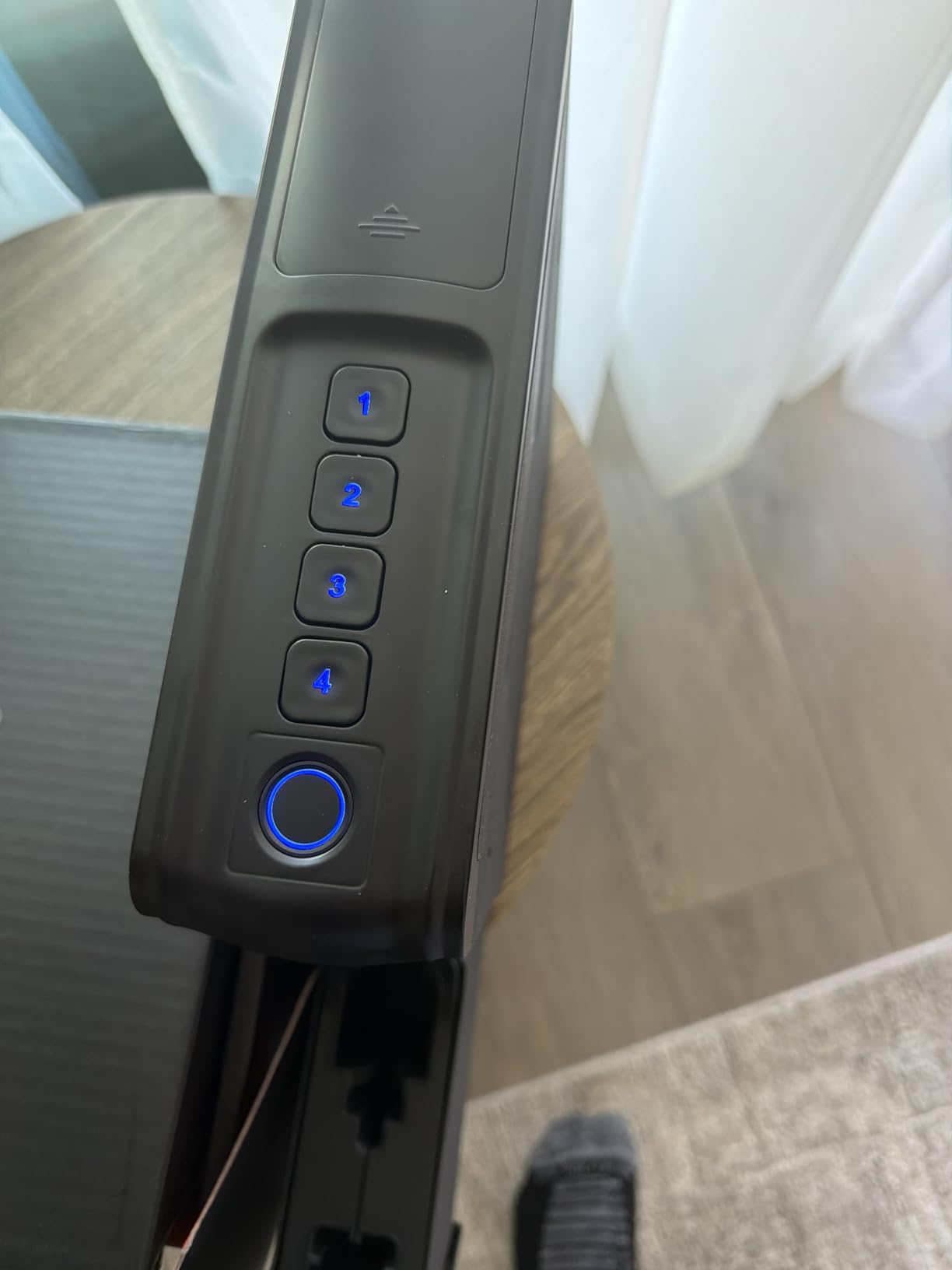 RPNB Gun Safe, Mounted Biometric Nightstand Handgun Safe with Quick Access Sliding Door, Pistol Safes for Wall Bedside Desk Vehicle customer photo 1