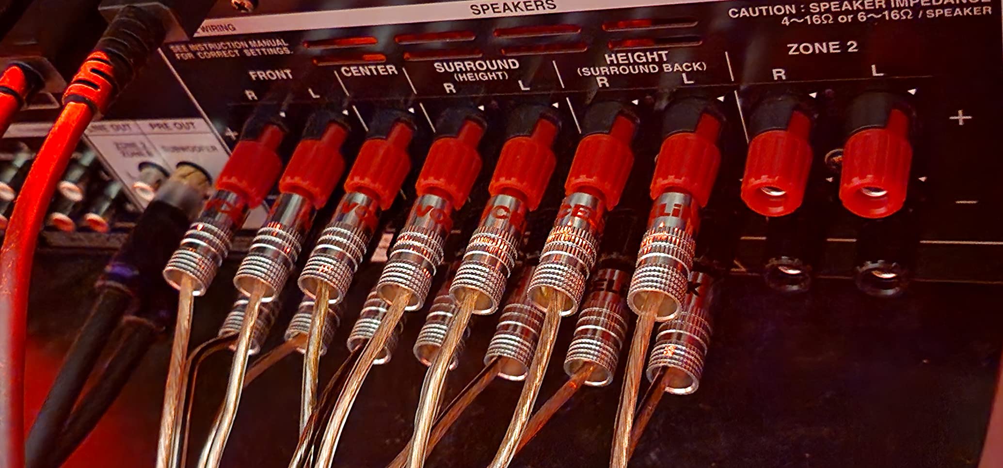 VCELINK Banana Plugs for Speaker Wire 6 Pairs/12 Pcs, 24K Gold Plated Dual-Screw Type Speaker Connector for Home Theater, Wall Plate, Audio/Video Receiver and Sound Systems (Red+Black) customer photo 2