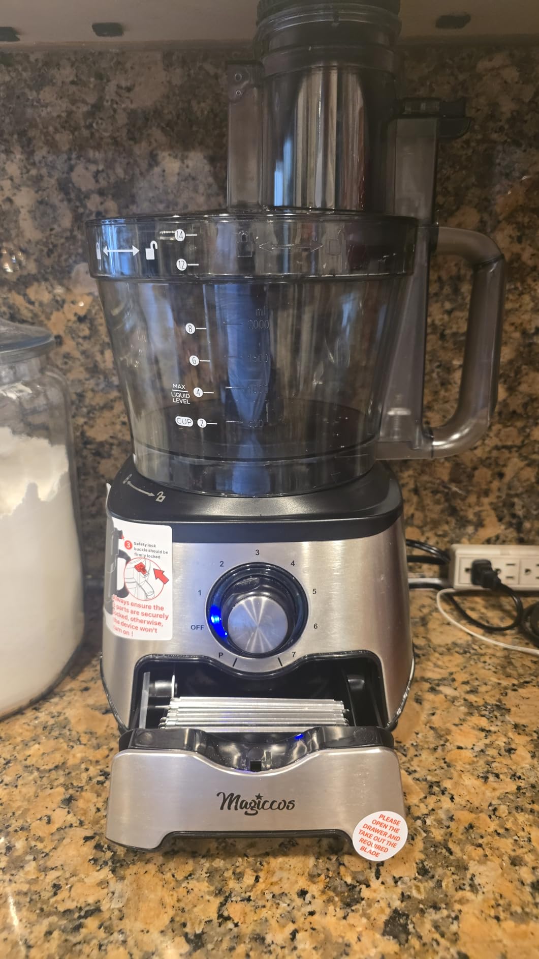 14 Cup Food Processor - 1000W Motor, Storage Drawer for Blades, 7 Speeds, XL Bowl & Large Feed Chute, French Fry Cutter, Chop Slice Shred & Mix for Vegetables, Cheese & Meat, Family Meals customer photo 1