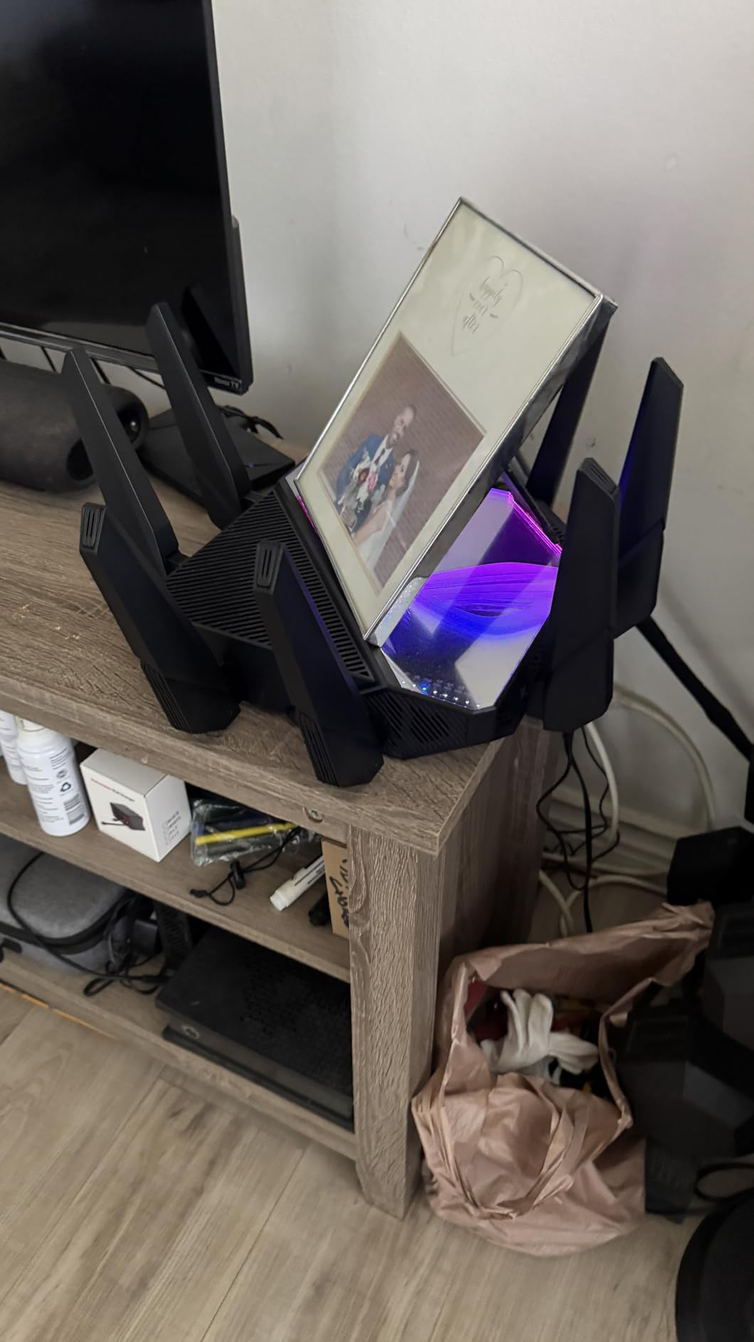 ASUS ROG Rapture WiFi 6E Gaming Router (GT-AXE16000) - Quad-Band, 6 GHz Ready, Dual 10G Ports, 2.5G WAN Port, AiMesh Support, Triple-Level Game Acceleration, Lifetime Internet Security, Instant Guard customer photo 2