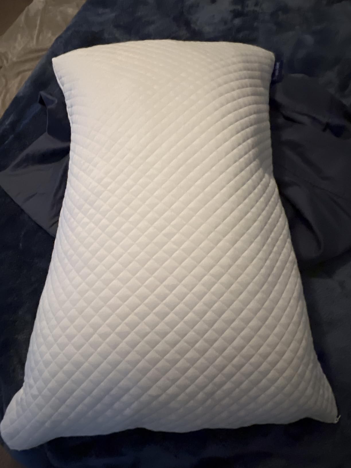 Signature Pillow w/Adjustable Loft - Shredded Memory Foam Fill - Neutral Alignment for Side, Back, and Stomach Sleepers - Washable Bamboo Rayon Cover - CertiPUR-US Certified Foam (Queen) customer photo 1