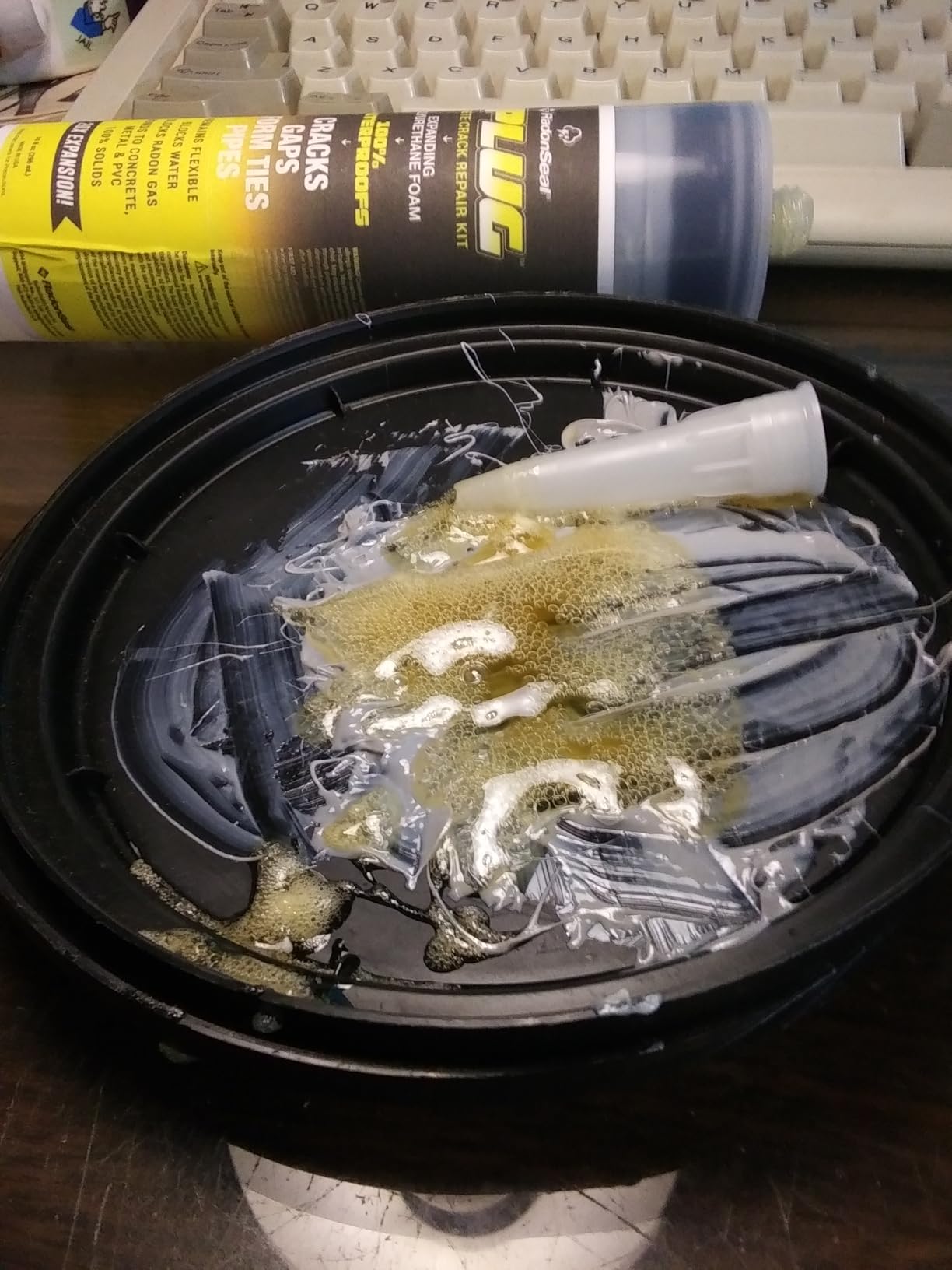 uPlug Foundation Crack Repair Kit (10 ft) - Polyurethane Injection Foam for Leaking Basement Wall Cracks - Easy DIY, Expands to Seal Water Leaks customer photo 2