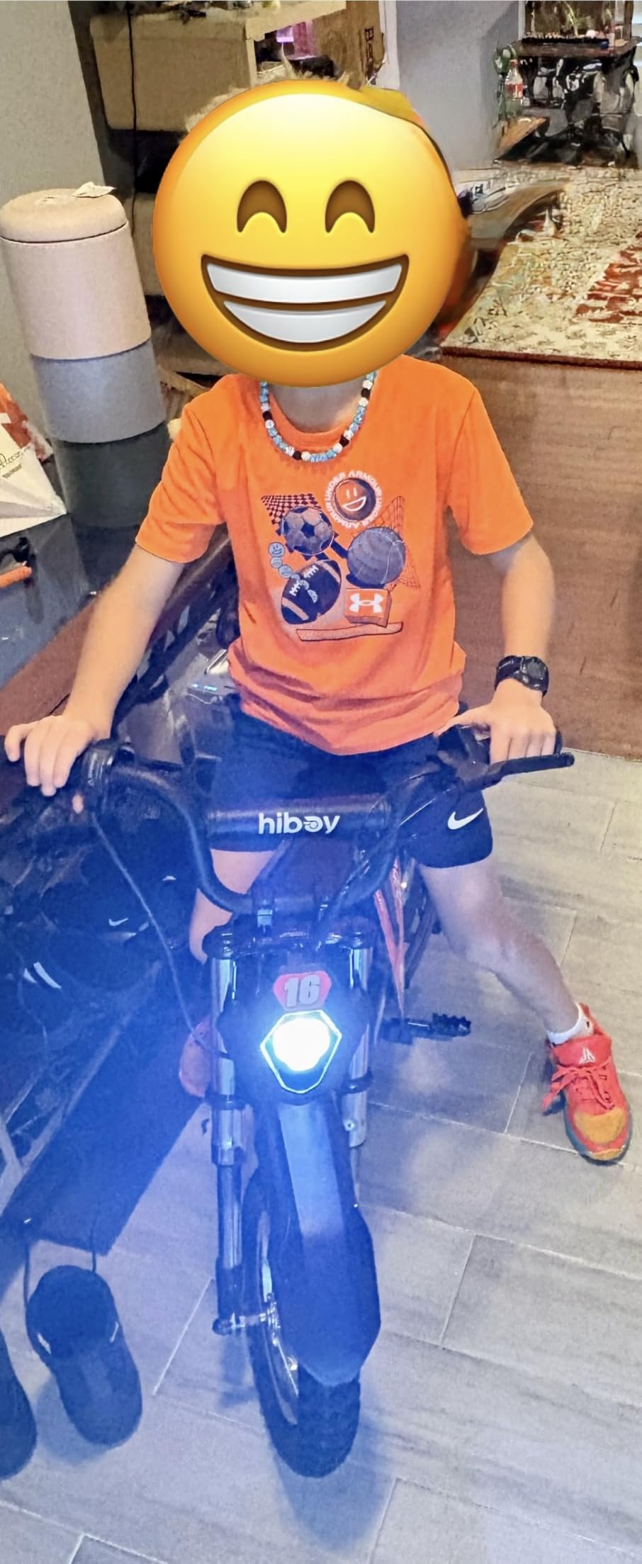 Hiboy DK1 36V Electric Dirt Bike,300W Electric Motorcycle - Up to 15.5MPH & 13.7 Miles Long-Range,3-Speed Modes Motorcycle for Kids Ages 3-10 customer photo 2