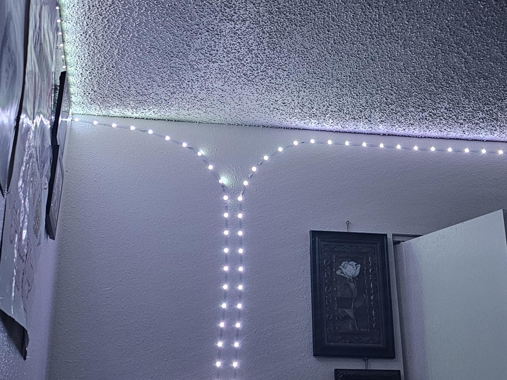 Keepsmile 100ft Led Strip Lights (2 Rolls of 50ft) Bluetooth Smart App Control Music Sync Color Changing RGB Led Light Strip with Remote, Led Lights for Bedroom Room Home Decor Party Festival customer photo 1