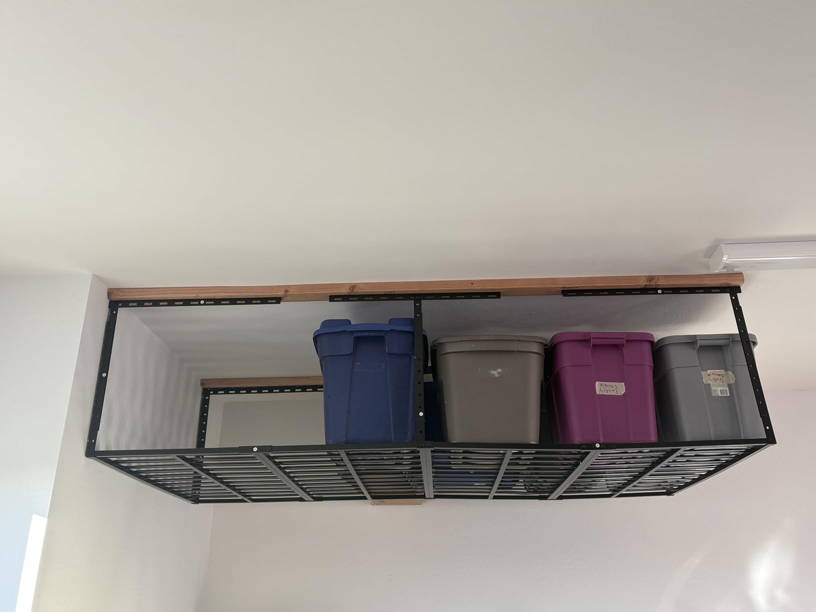 SunsGrove 4x8 Overhead Garage Storage Rack Organization, Adjustable Ceiling Mounted Storage Racks, 800LBS Weight Capacity, 22