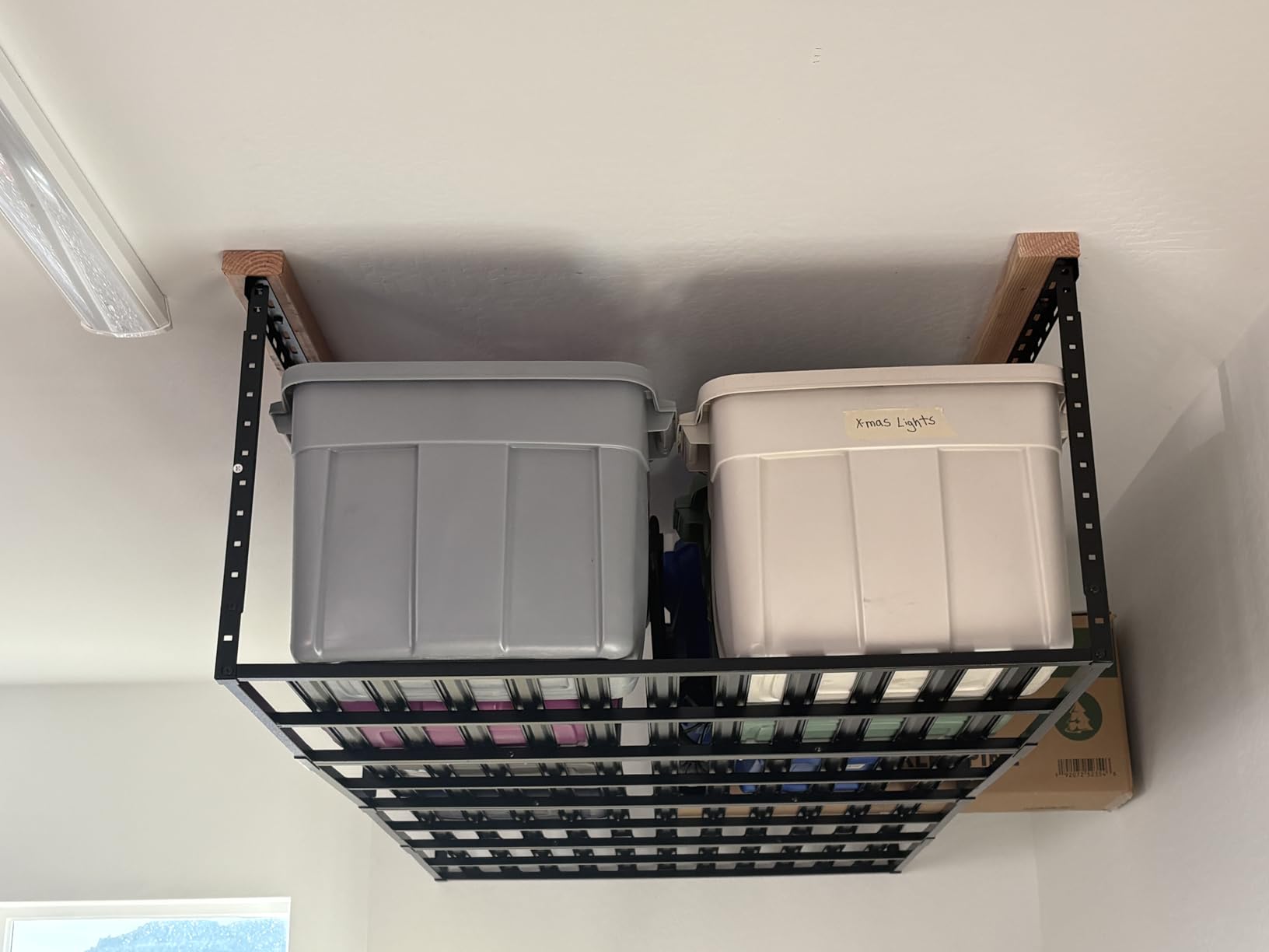 SunsGrove 4x8 Overhead Garage Storage Rack Organization, Adjustable Ceiling Mounted Storage Racks, 800LBS Weight Capacity, 22