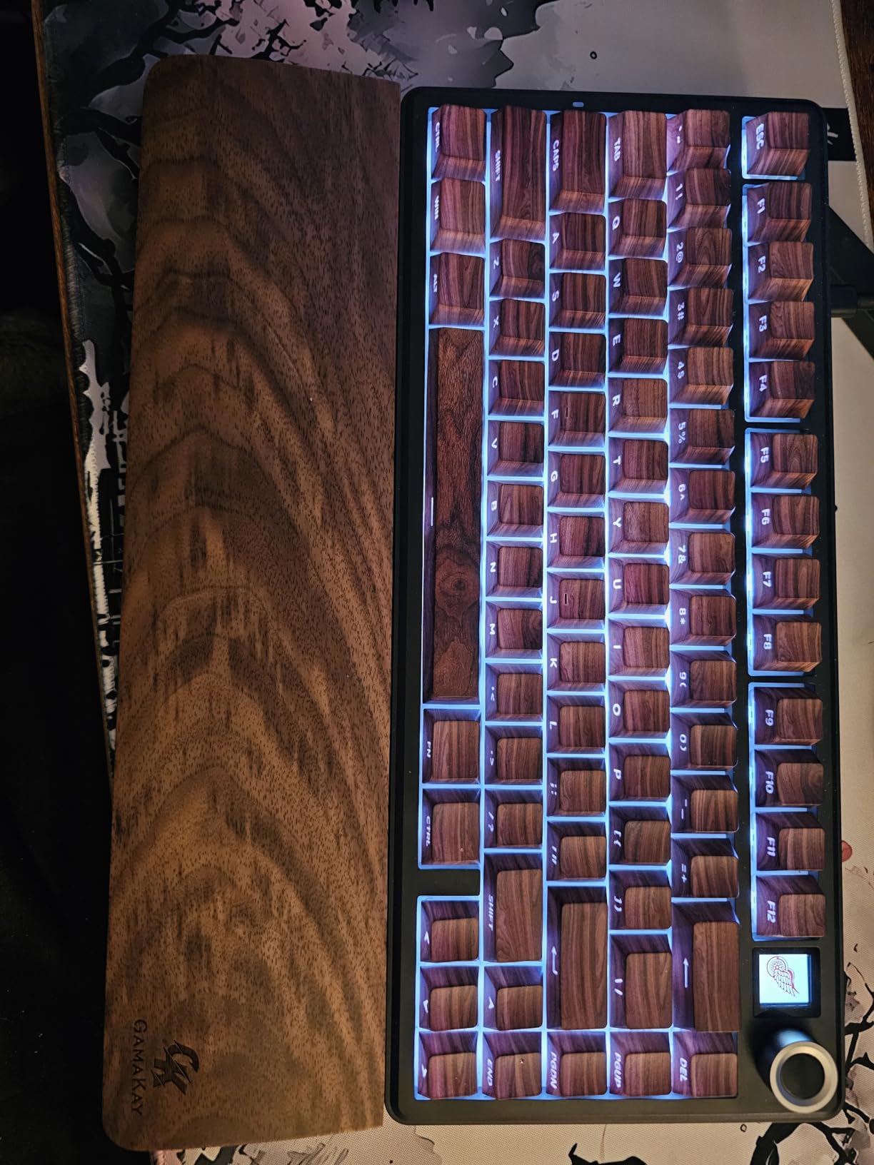 GK GAMAKAY Wooden Wrist Rest Pad, 12.8