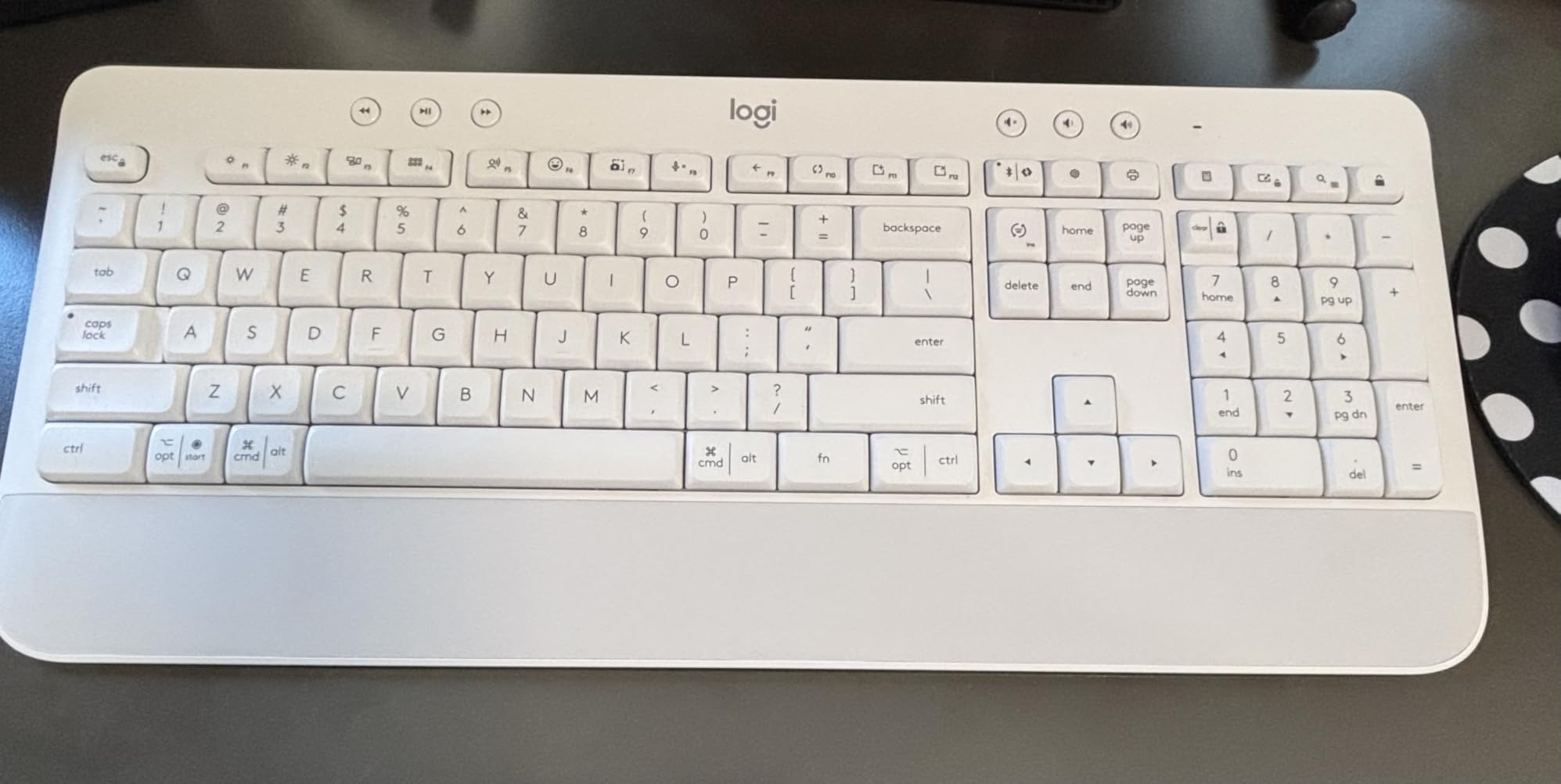 Logitech Signature K650 Comfort Full-Size Wireless Keyboard with Wrist Rest, Deep-Cushioned Keys, Numpad, Compatible with Most OS/PC/Windows/Mac - Graphite customer photo 1