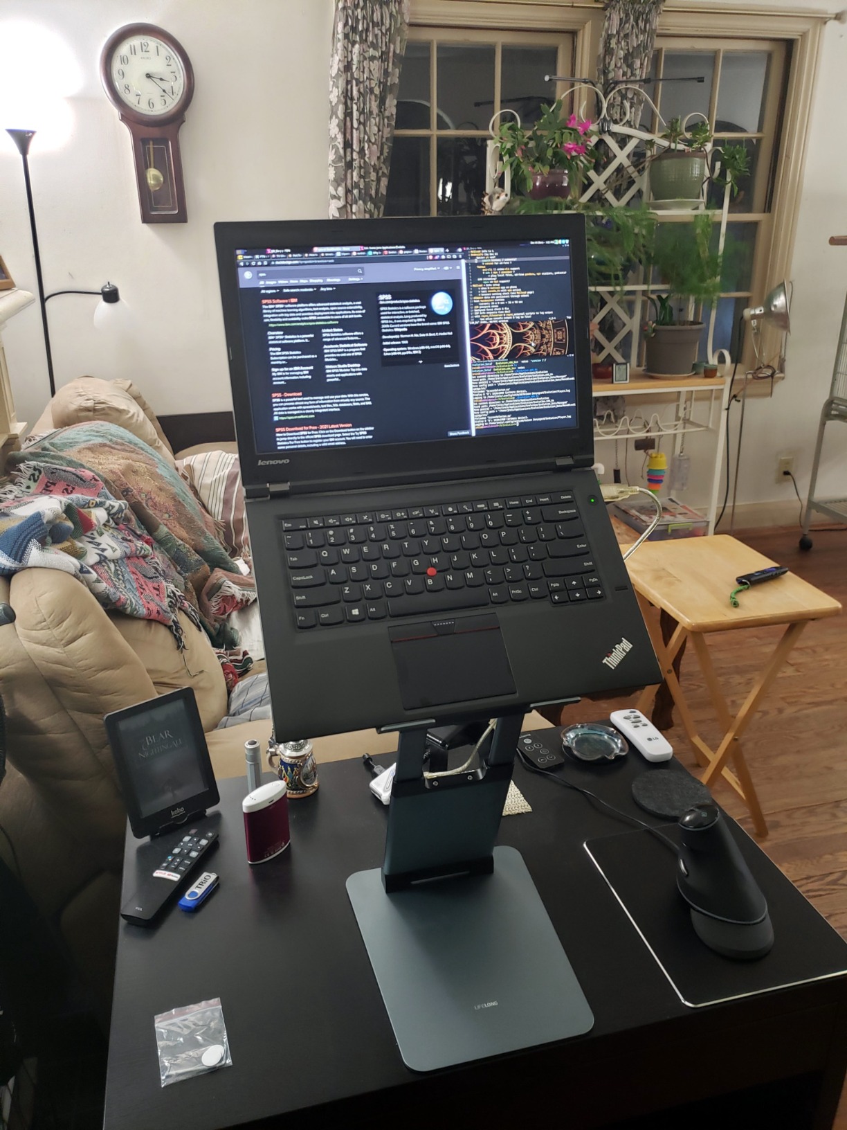 Lifelong Adjustable Laptop Stand for Desk, Ergonomic Premium Aluminum Laptop Riser, Portable Foldable Computer Stand, Height Adjustable up to 20