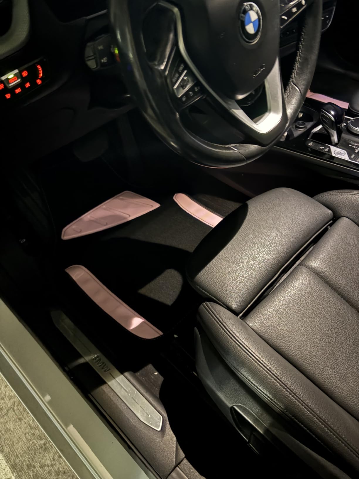 CAR PASS Waterproof Universal Fit Car Floor Mats, Faux Leather Car Carpet Mats, Black Car Mats with Anti-Slip Nibbs Backing & Driver Heel Pad Fit for SUV, Vans, Sedans, Trucks, Set of 4pcs (All Black) customer photo 1