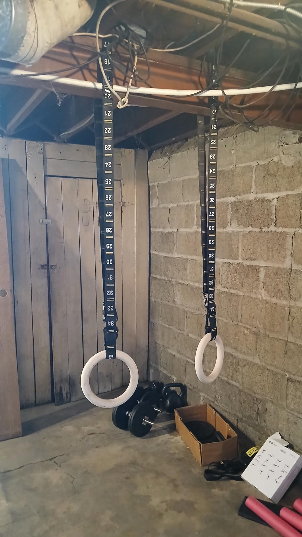 GHB Gymnastic Rings Wooden Gym Rings 1.25