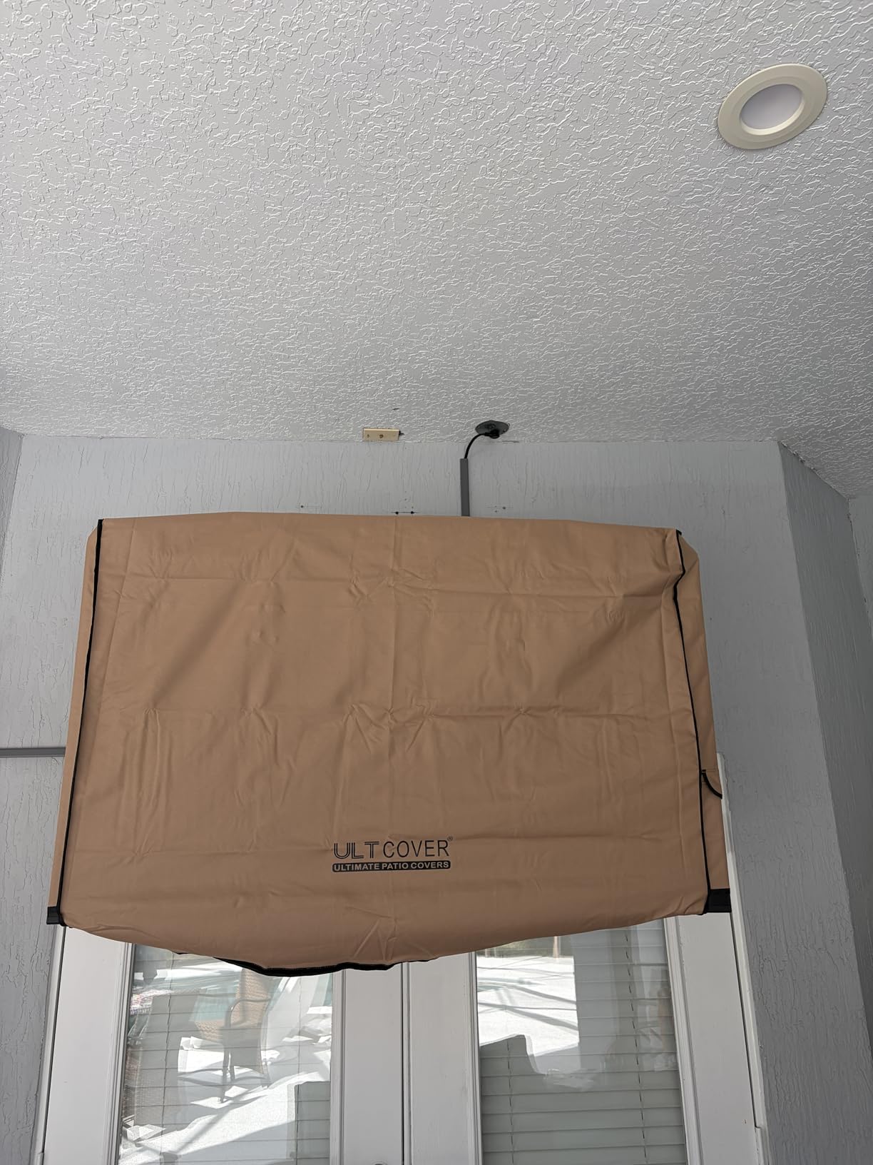 ULTCOVER Waterproof Outdoor TV Cover for 55-59 inch Outside Flat Screen Televisions with Mounts and Stands customer photo 1