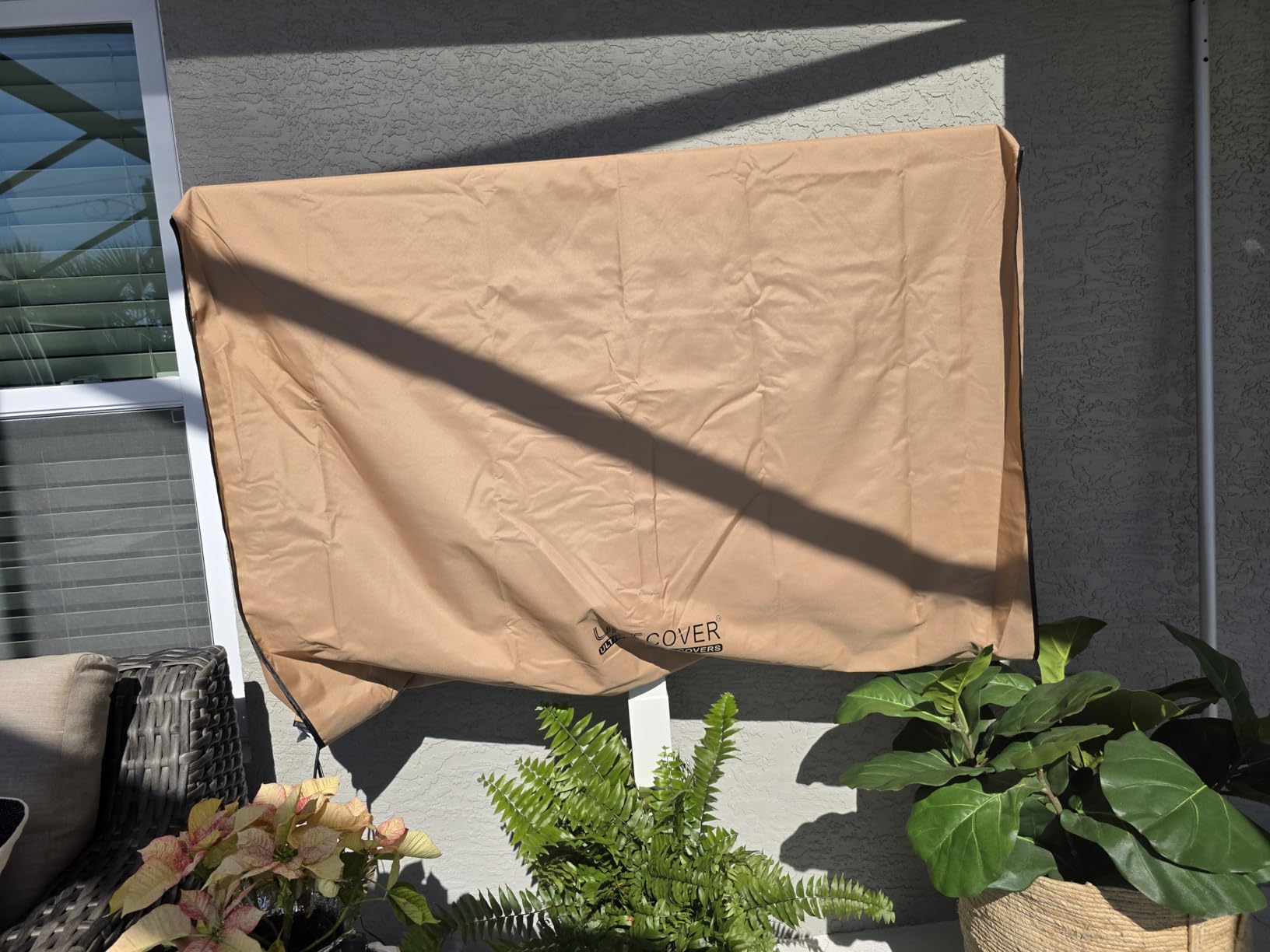 ULTCOVER Waterproof Outdoor TV Cover for 55-59 inch Outside Flat Screen Televisions with Mounts and Stands customer photo 2