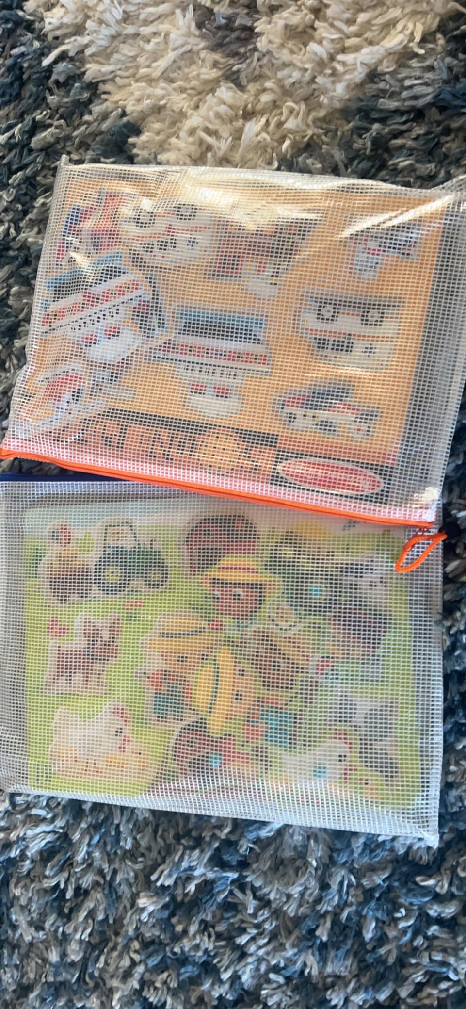 10 Pack Mesh Zipper Pouch Bags A3-12x18 - Plastic Zipper Pouches for Organizing - Board Game Organizers - Large Zippered Pouch Bag customer photo 2