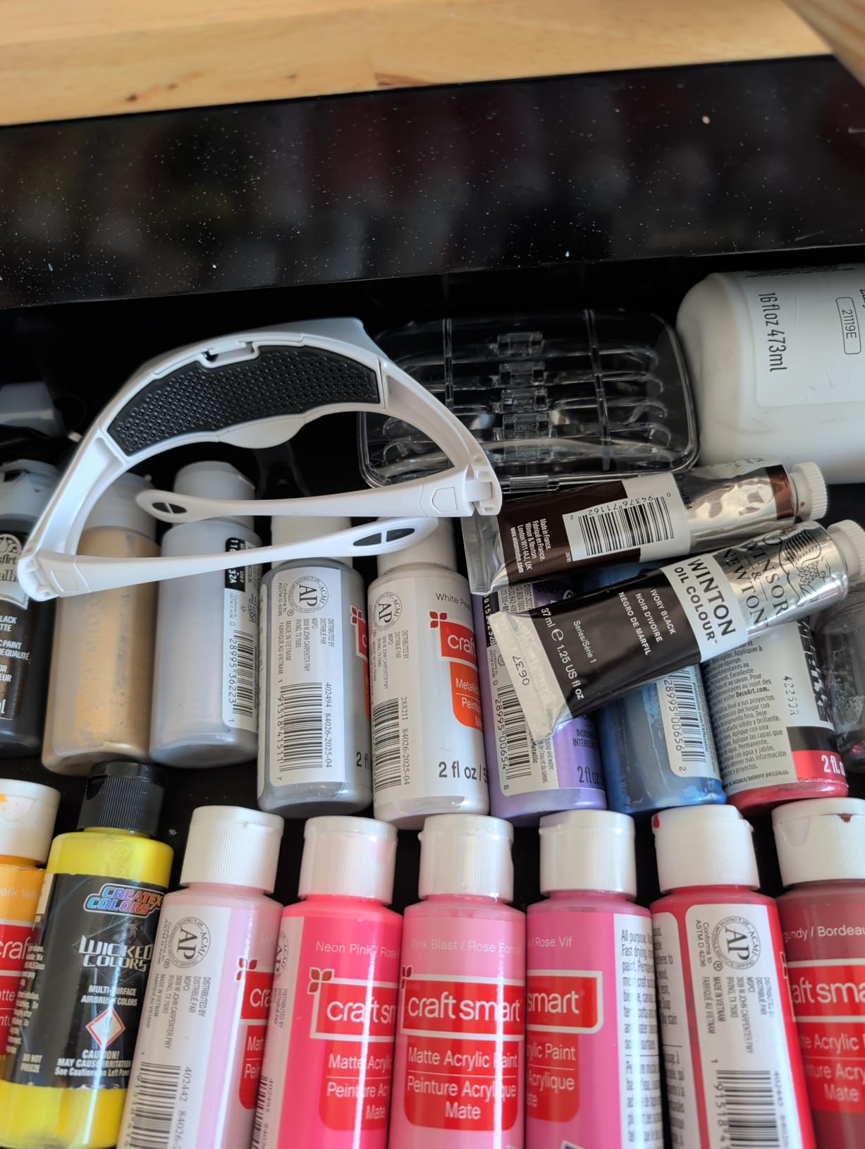 YOCTOSUN Magnifying Glasses with 4 LED Lights, Headband Magnifier with 5 Detachable Lenses 1X, 1.5X, 2X, 2.5X 3.5X -Rechargeable Hands Free Lighted Head Magnifier Glass for Crafts, Cross Stitch, Hobby customer photo 1