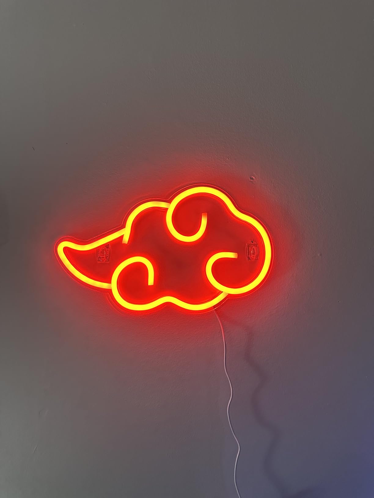 Dleouly Anime Neon Sign, LED Red Cloud Neon Signs for Wall Decor, Dimmable Gaming Neon Sign Wall Signs USB Night Neon Light for Bedroom Game Room Man Cave Party, Gifts for Your Son, Boyfriend (12x7in) customer photo 2