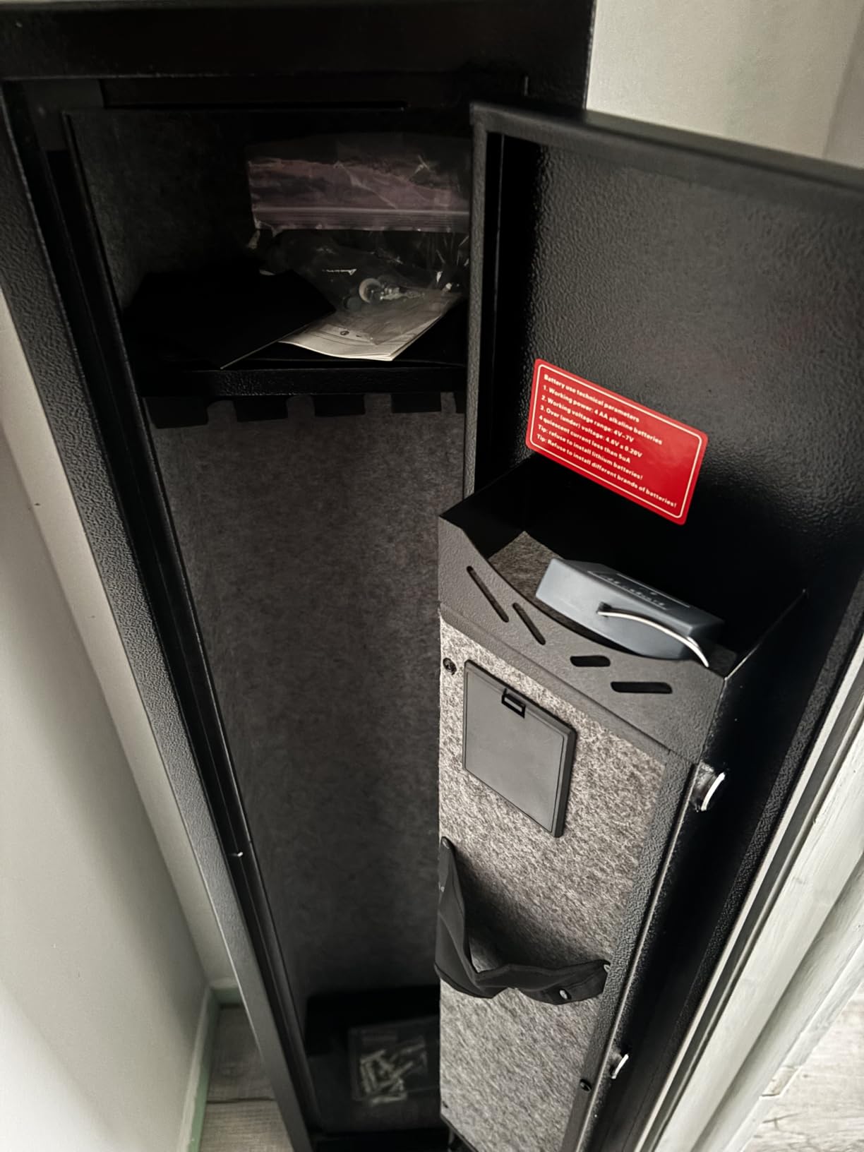 KAER 2-3 Gun Safe,Rifle Safe,Gun Safe for Rifles and Pistols,Gun Cabinet for Shotguns,Long Gun Cabinet for Shotguns with Removable Storage Shelf,LED Light,Quick Access Rifle Safes,Adjustable Shelves customer photo 2