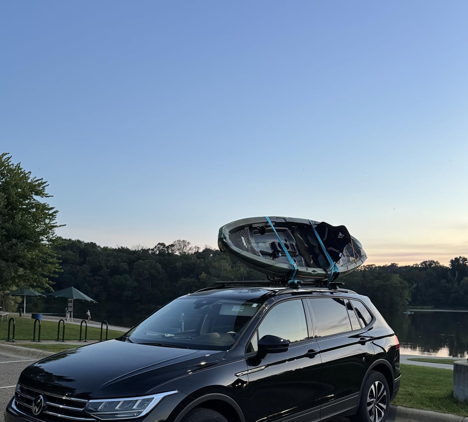 COWVIE 47 Inch Aluminum Roof Rack Cross Bars for Raised Side Rails, Adjustable Cargo Bars, Hold 165 LBS, Black customer photo 1