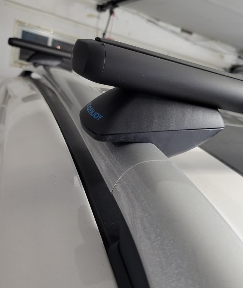 COWVIE 47 Inch Aluminum Roof Rack Cross Bars for Raised Side Rails, Adjustable Cargo Bars, Hold 165 LBS, Black customer photo 2