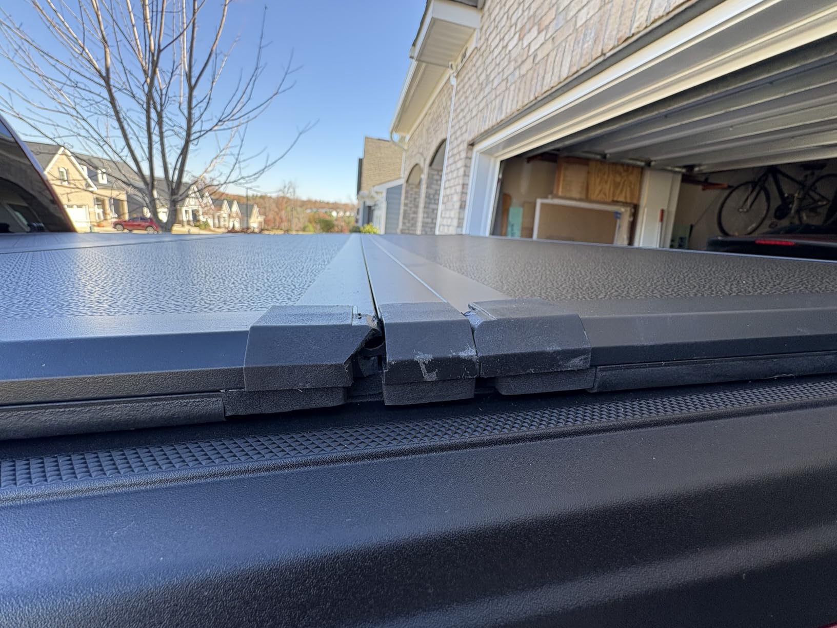 Tutel Hard Shell Folding Truck Bed Tonneau Cover | Fits 2015-2026 Ford F150 5'5