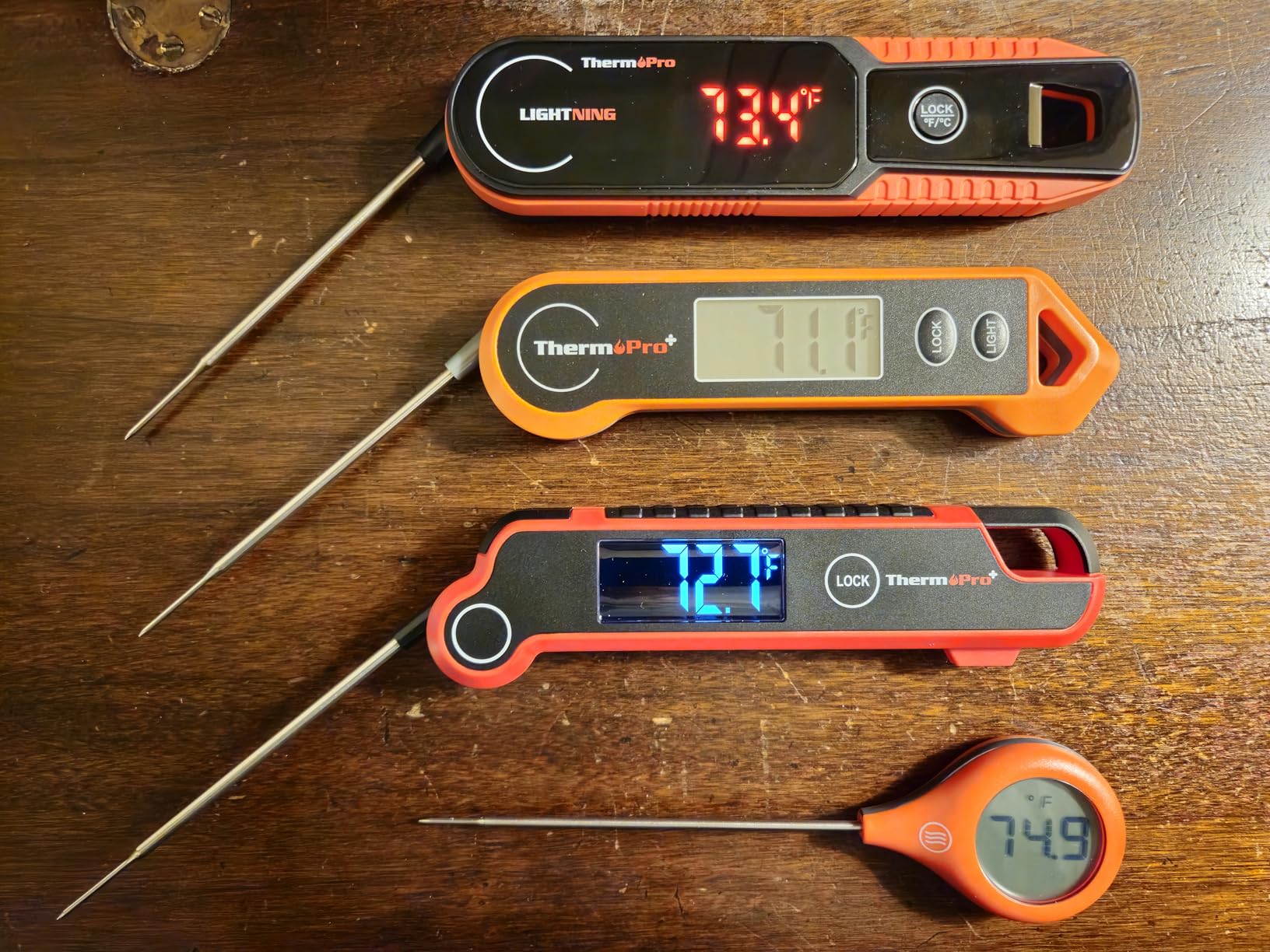 TempPro Lightning 0.5 Sec Instant Read Meat Thermometer, Kitchen Food Thermometer with 180° Rotating Display, IP67 Waterproof Cooking Thermometer for Deep Fry Smoker BBQ Grill (Previously ThermoPro) customer photo 2