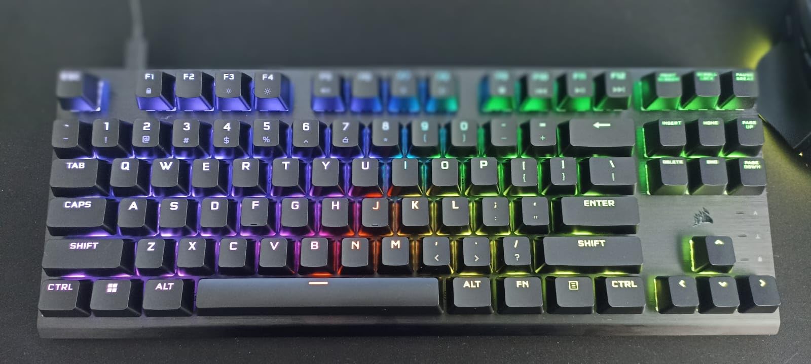 Corsair K60 RGB TKL RGB Tenkeyless Optical-Mechanical Wired Gaming Keyboard - OPX Switches - Polycarbonate Keycaps - iCUE Compatible - Black customer photo 1