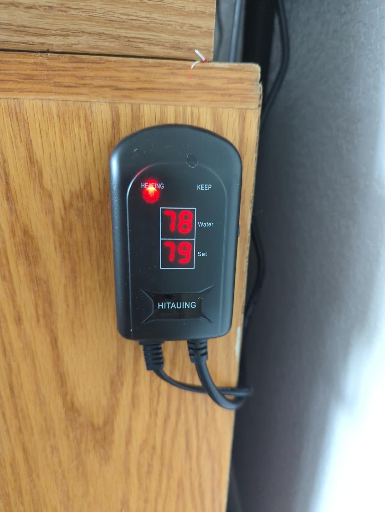 HiTauing Aquarium Heater, 300W Fish Tank Heater with LED Digital Display & 5 Safety Protection, Submersible Aquarium Heater with 2 Suction Cup and 8.2Ft Cord for 40-75 Gallon Fish Tank. customer photo 2