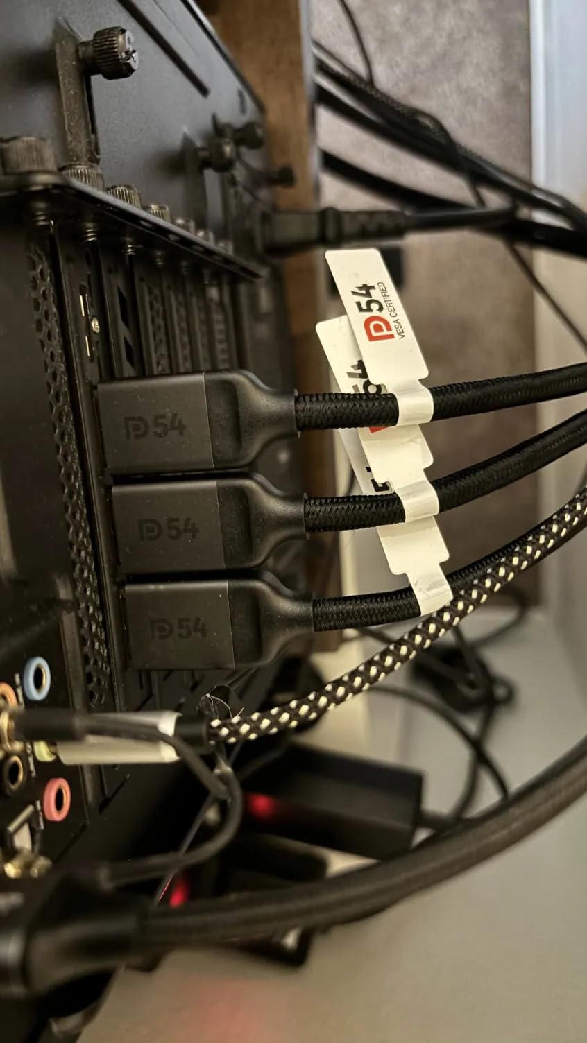 Silkland 54Gbps DisplayPort Cable 2.1 [VESA Certified], DP 2.1 Cable [16K@30Hz, 8K@120Hz, 4K@240Hz 165Hz 144Hz] HDR, HDCP DSC 1.2a, Compatible FreeSync G-Sync Gaming Monitor 5090 7900XTX, 6.6FT customer photo 1