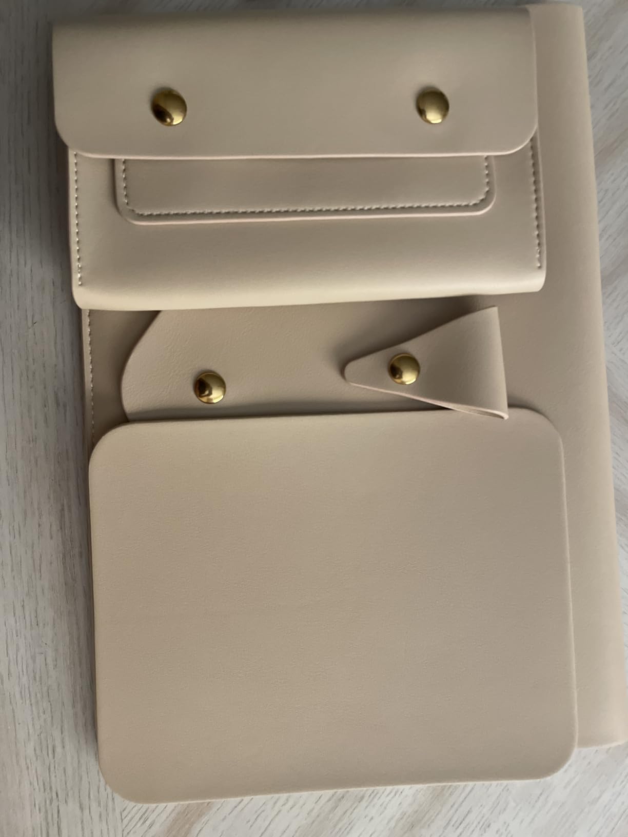 PU Leather Laptop Sleeve 13 Inch Compatible for 13 MacBook Air M3 M2,13 MacBook Pro M2, Surface Pro, Dell XPS 13 with Small Pouch, Mouse Pad and Cord Organizer Color Dark Brown customer photo 2