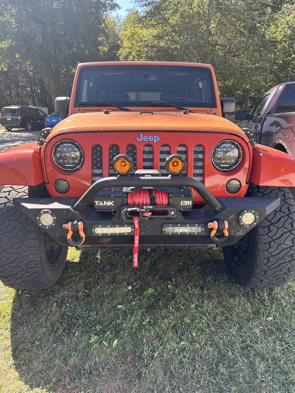 RUGCEL WINCH 13500lb Synthetic Rope Winch 12V Waterproof Electric Winch, 2 in 1 Wireless Remote Control, for SUV, Truck & Trailer - TANK Series customer photo 1