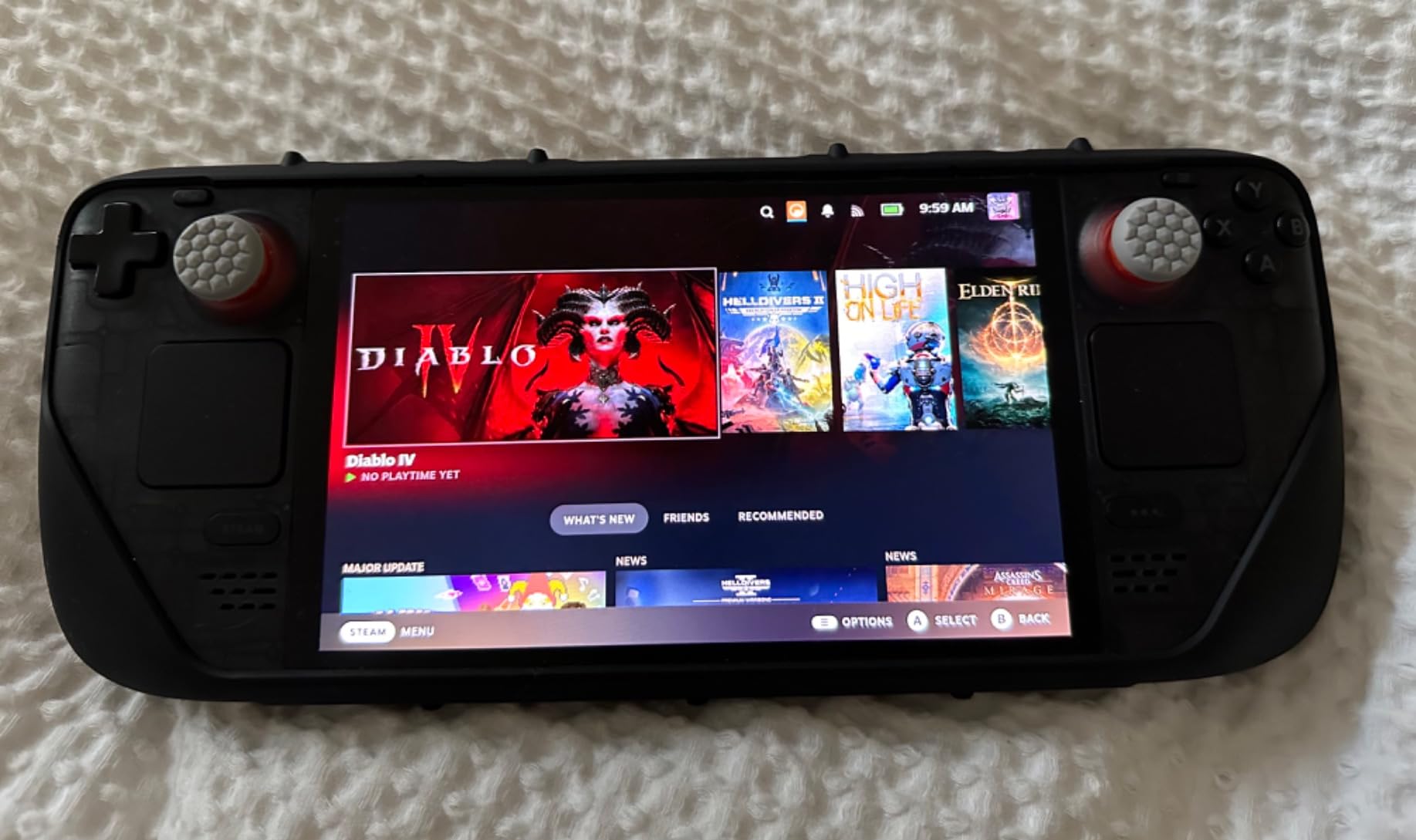 PlayVital Thumb Grip Caps for Steam Deck LCD, Silicone Thumbsticks Grips Joystick Caps for Steam Deck OLED - Diamond Grain & Crack Bomb Design customer photo 1