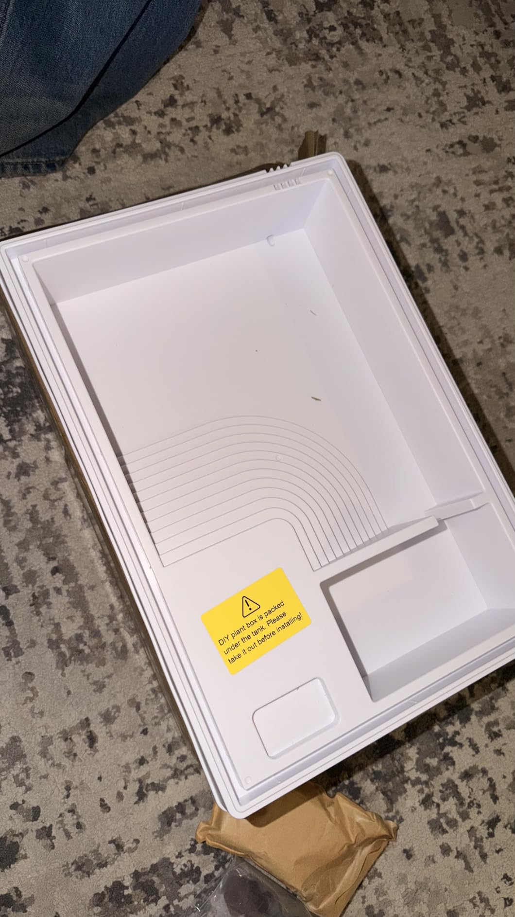 MoonOrange Small Turtle Tank Kit(Tank+Light+Filter), Acrylic Turtle Tank Starter Kit with Bask Platform, Bottom Drain, Multi-Function Area for Small Reptiles.(White) customer photo 1