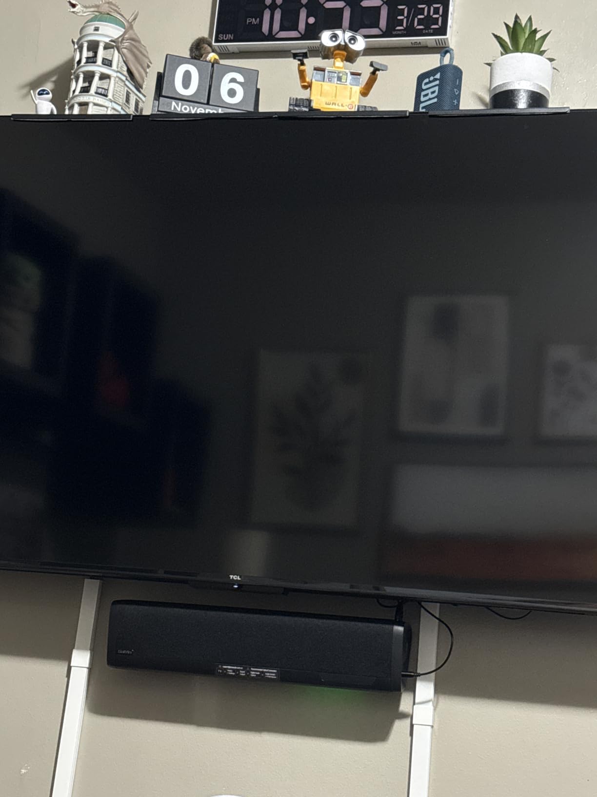 Saiyin Sound Bars for TV with Subwoofer, 2.1 Deep Bass Small Soundbar Monitor Speaker Home Theater Surround System PC Gaming Bluetooth/AUX/Optical Connection, Wall Mountable 17-inch customer photo 1