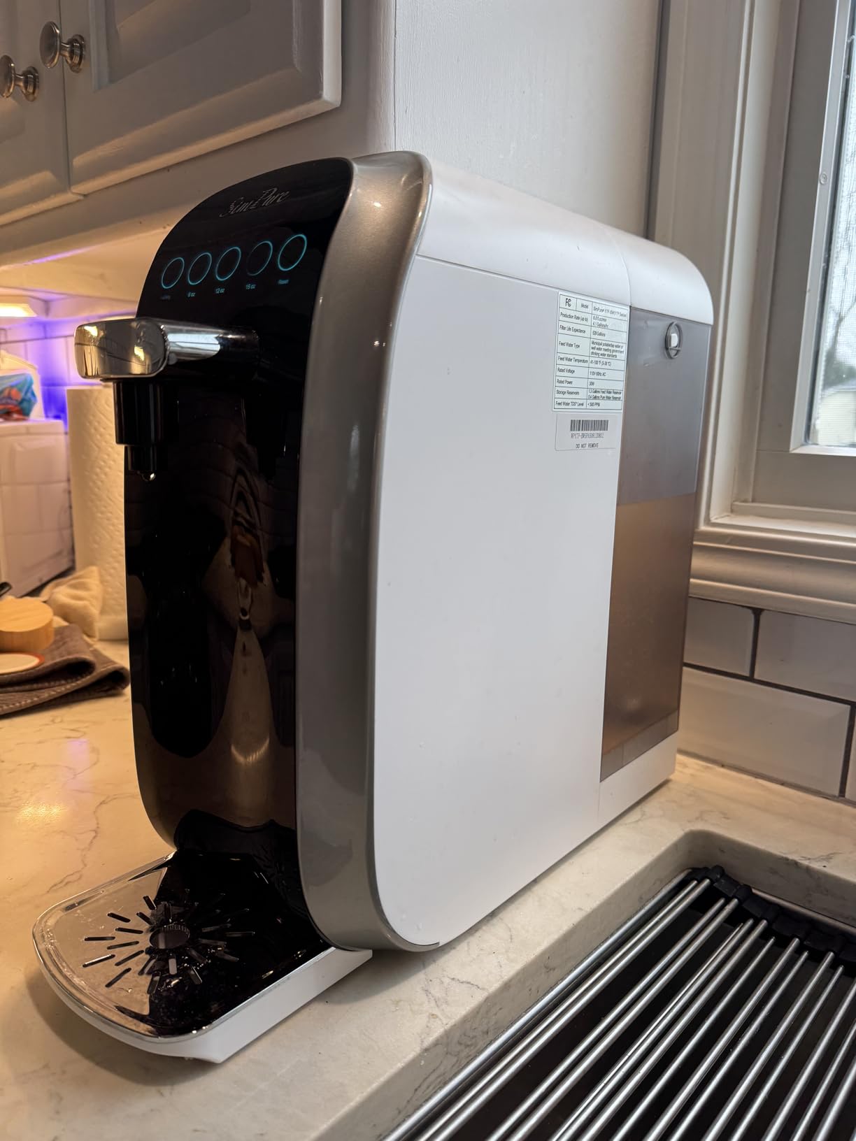 SimPure Y7P-BW UV Countertop Reverse Osmosis Water Filter, NSF/ANSI 58 Certified, 5 Stage RO Water Filtration System, Water Purifier for Home, No Installation, 4:1 Pure to Drain, Classic Pure Taste customer photo 1