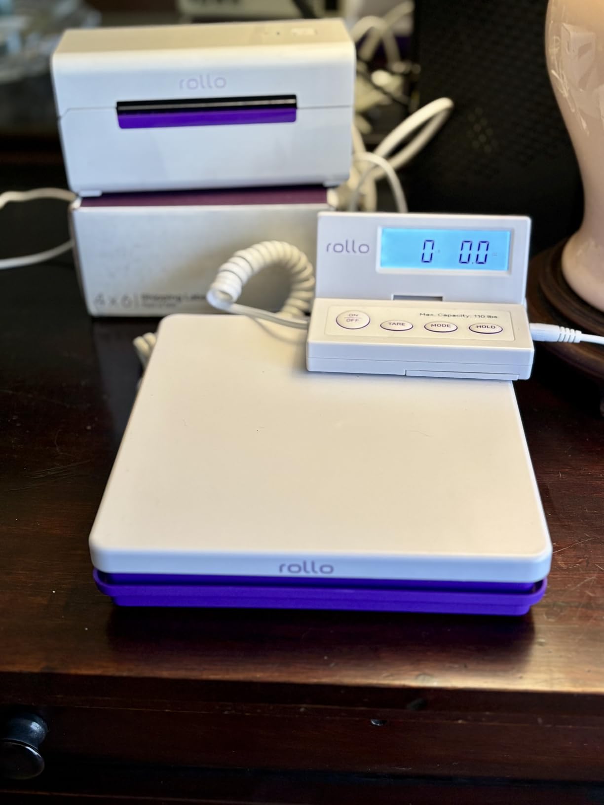 Rollo Shipping Scale for Packages - Digital Shipping Postal Scale (110 Lb Max) - Hold and Tare Functions - Includes AC Adapter and 2X AAA Batteries customer photo 1
