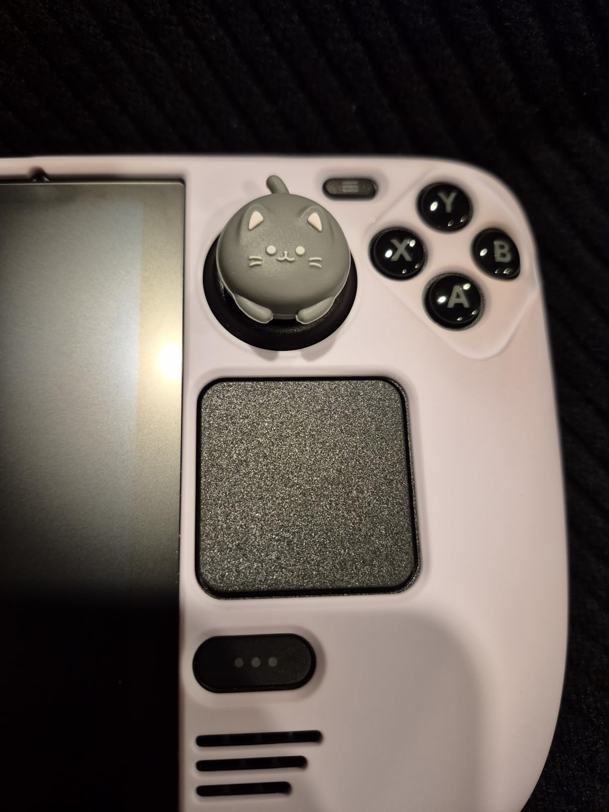 PlayVital Thumb Grip Caps for Steam Deck LCD, Silicone Thumbsticks Grips Joystick Caps for Steam Deck OLED - Cutie Kitty customer photo 1