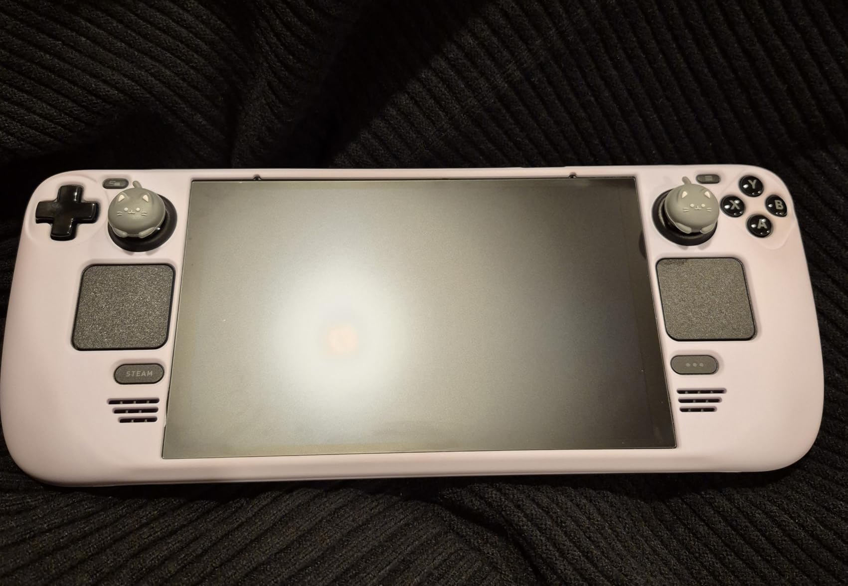 PlayVital Thumb Grip Caps for Steam Deck LCD, Silicone Thumbsticks Grips Joystick Caps for Steam Deck OLED - Cutie Kitty customer photo 2