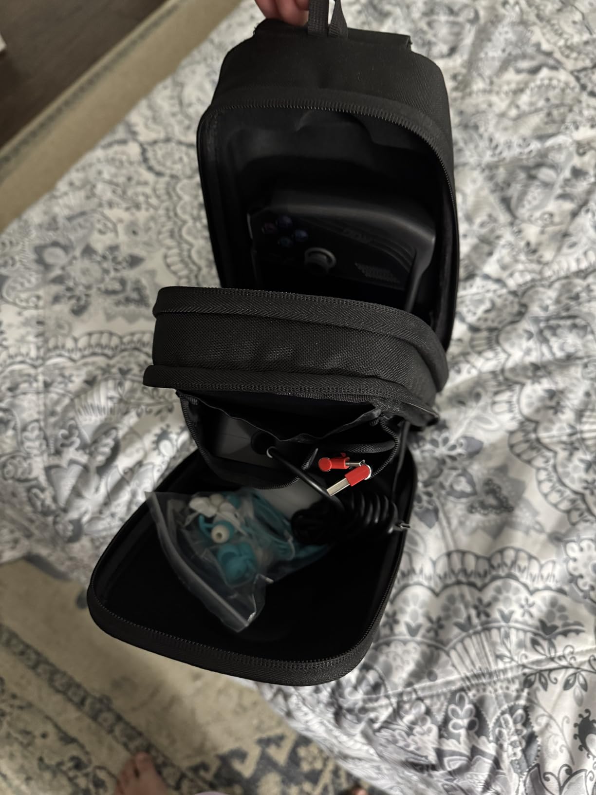 JSAUX Sling Bag for Steam Deck (OLED)/ROG Xbox Ally X (2025)/Xbox Ally/ROG Ally (X), Carrying Case with EVA Hard Shell, Double-layer Case for Docking Station & Accessories, Crossbody Bag customer photo 2