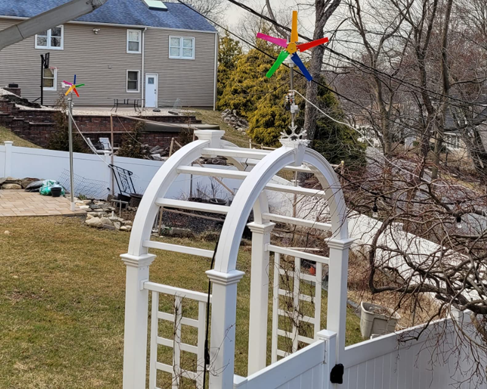 DIY Small Wind Turbine Generator Kit and Light Strip for Backyard Decoration Free Energy Generator Garden Decor 18 Inches Diameter customer photo 1