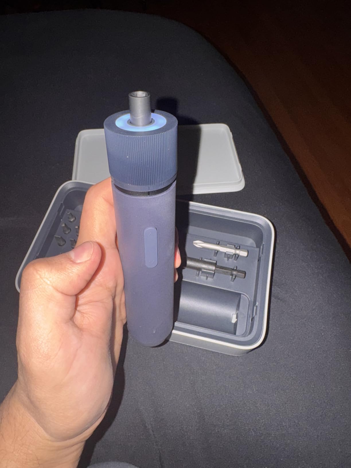 HOTO Electric Screwdriver Kit, Upgraded 1/4'' Hex 25 Bits, Magnetic Lid, Rechargeable Cordless Screwdriver, 1500mAh Battery, LED Light customer photo 1