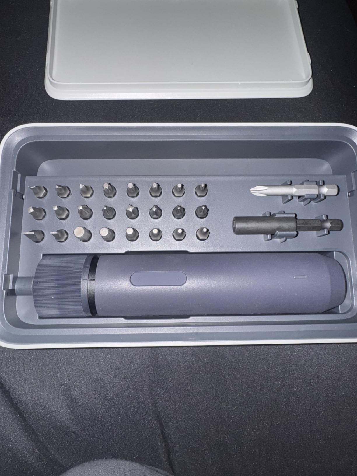 HOTO Electric Screwdriver Kit, Upgraded 1/4'' Hex 25 Bits, Magnetic Lid, Rechargeable Cordless Screwdriver, 1500mAh Battery, LED Light customer photo 2