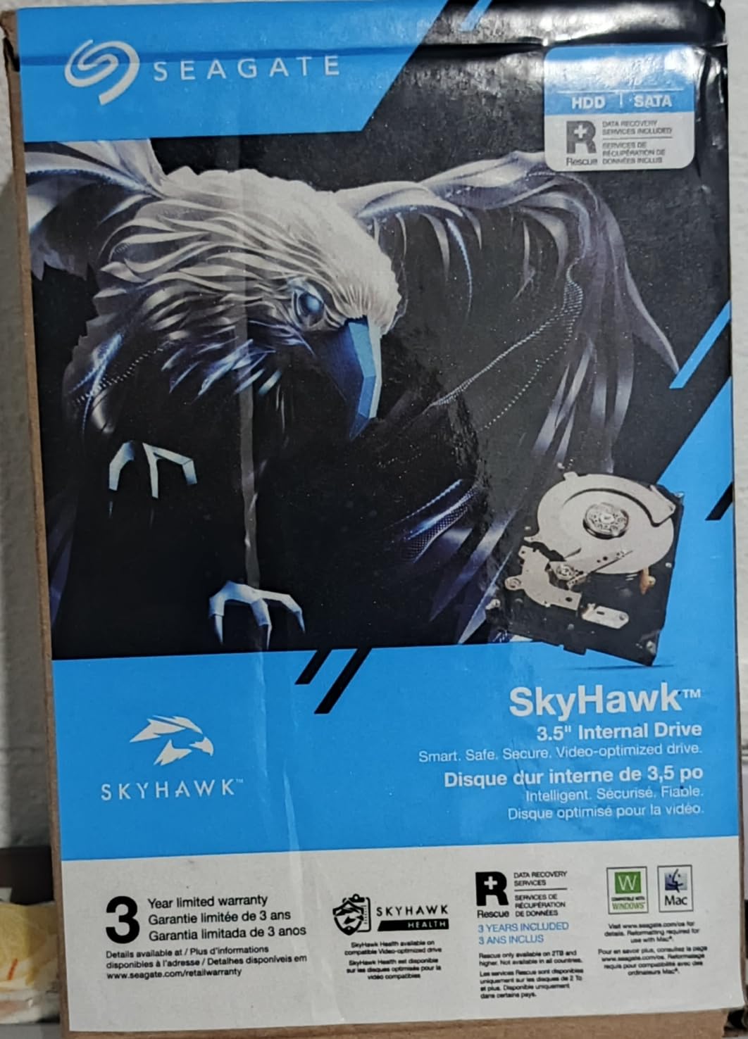 Seagate Skyhawk 6TB Video Internal Hard Drive HDD - 3.5 Inch SATA 6Gb/s 256MB Cache for DVR NVR Security Camera System with in-House Rescue Services (ST6000VXZ09/009) customer photo 2
