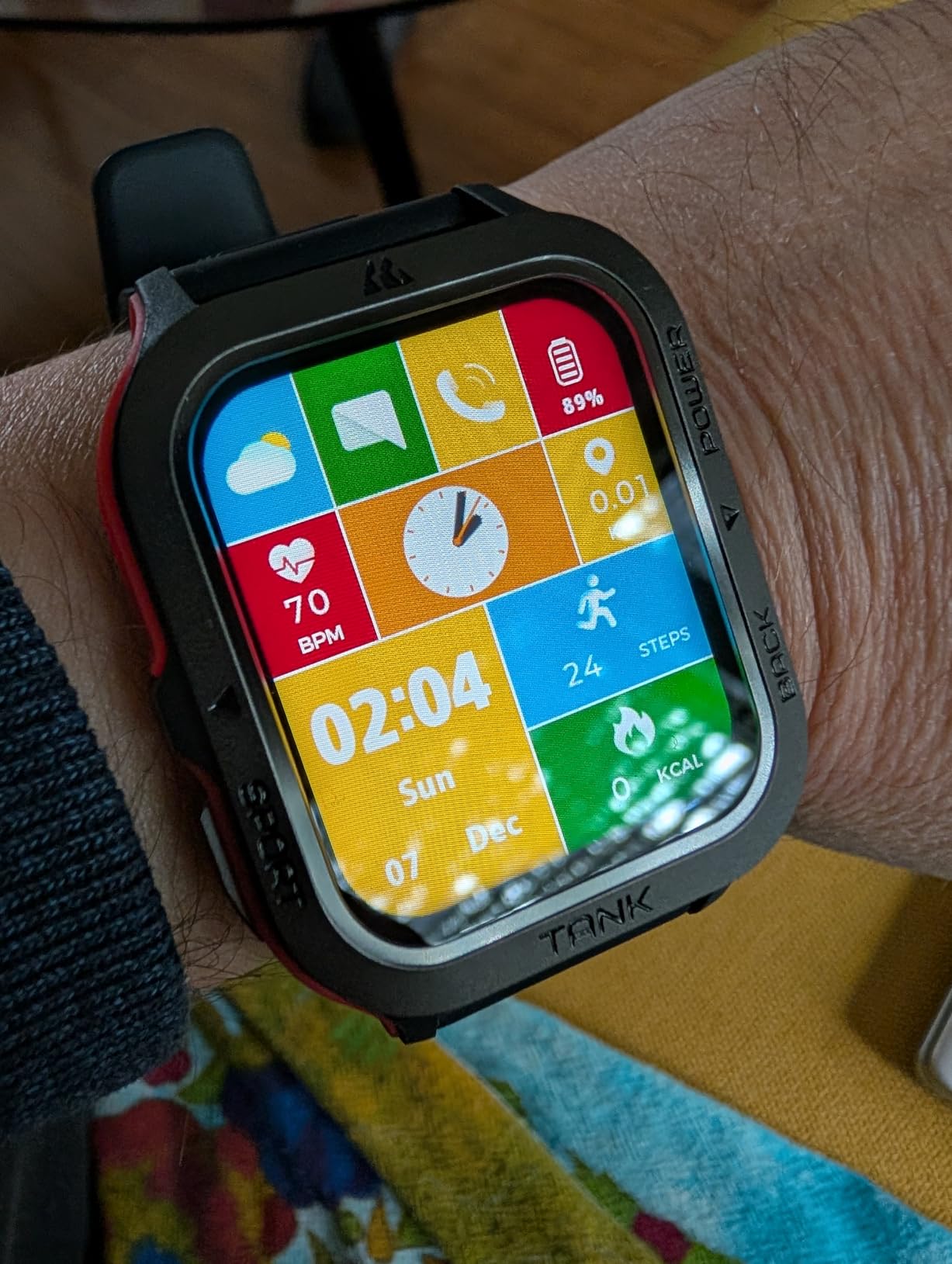 AMAZTIM Smart Watch, 60 Days Extra-Long Battery, 50M Waterproof, Rugged Military Bluetooth Call(Answer/Dial Calls), 1.85