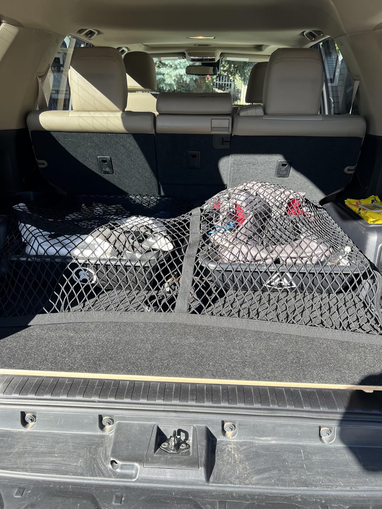 Highly Elastic Cargo Net, Simple Truck Bed Cargo Mesh Organizer, Suitable for Daily Light Loads of Trucks, 4'x4' Stretches to 7'x7' (Single Layer) customer photo 2