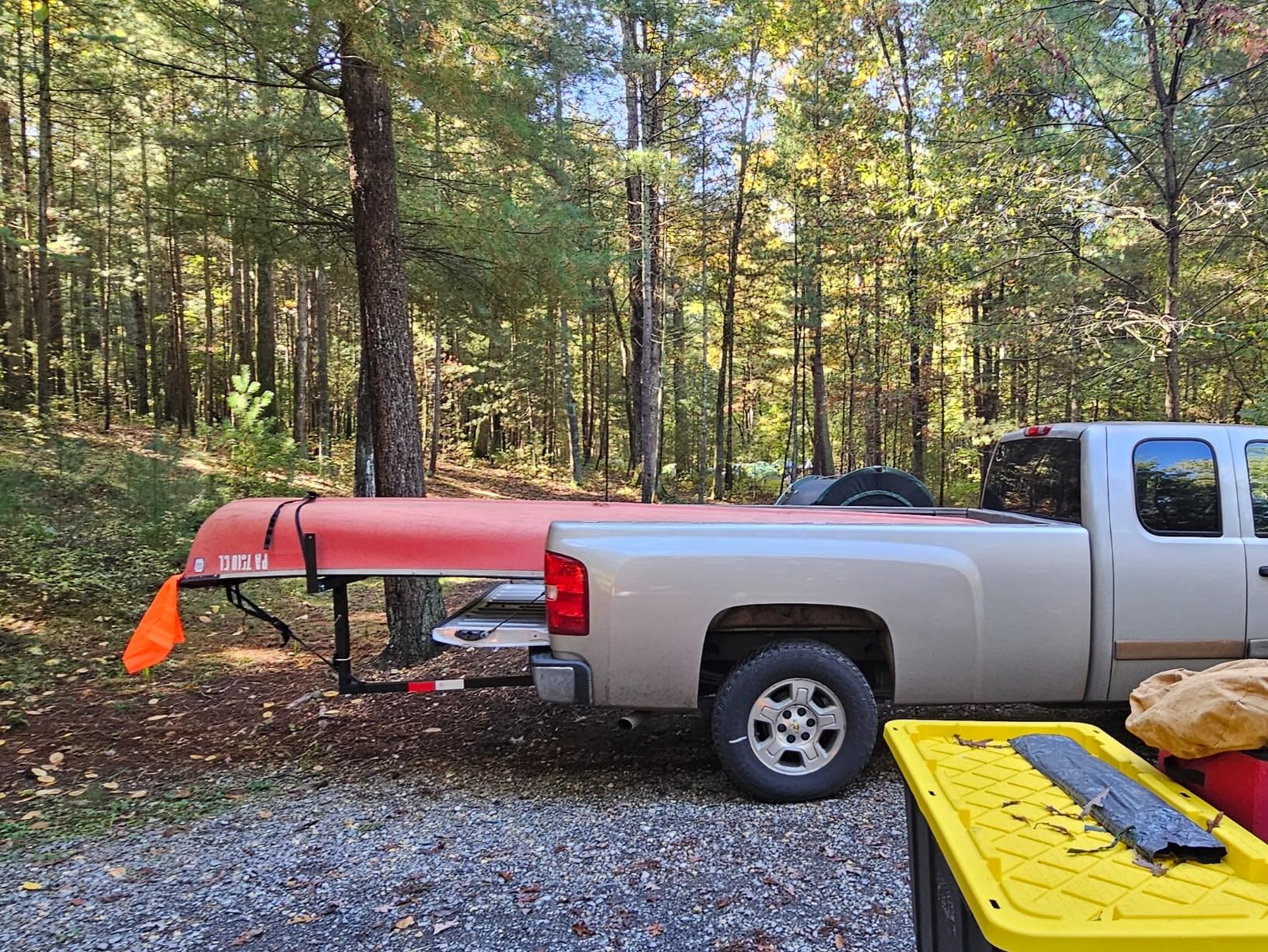 Truck Bed Extender, 2 in 1 Design Foldable Kayak Rack, 800lbs Load Capacity Pick Up Truck Bed Hitch Mount Extension Rack for Canoe Boat Kayak Lumber customer photo 1