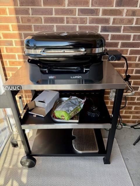 Weber Lumin Compact Outdoor Electric Barbecue Grill, Black - Great Small Spaces such as Patios, Balconies, and Decks, Portable and Convenient customer photo 1