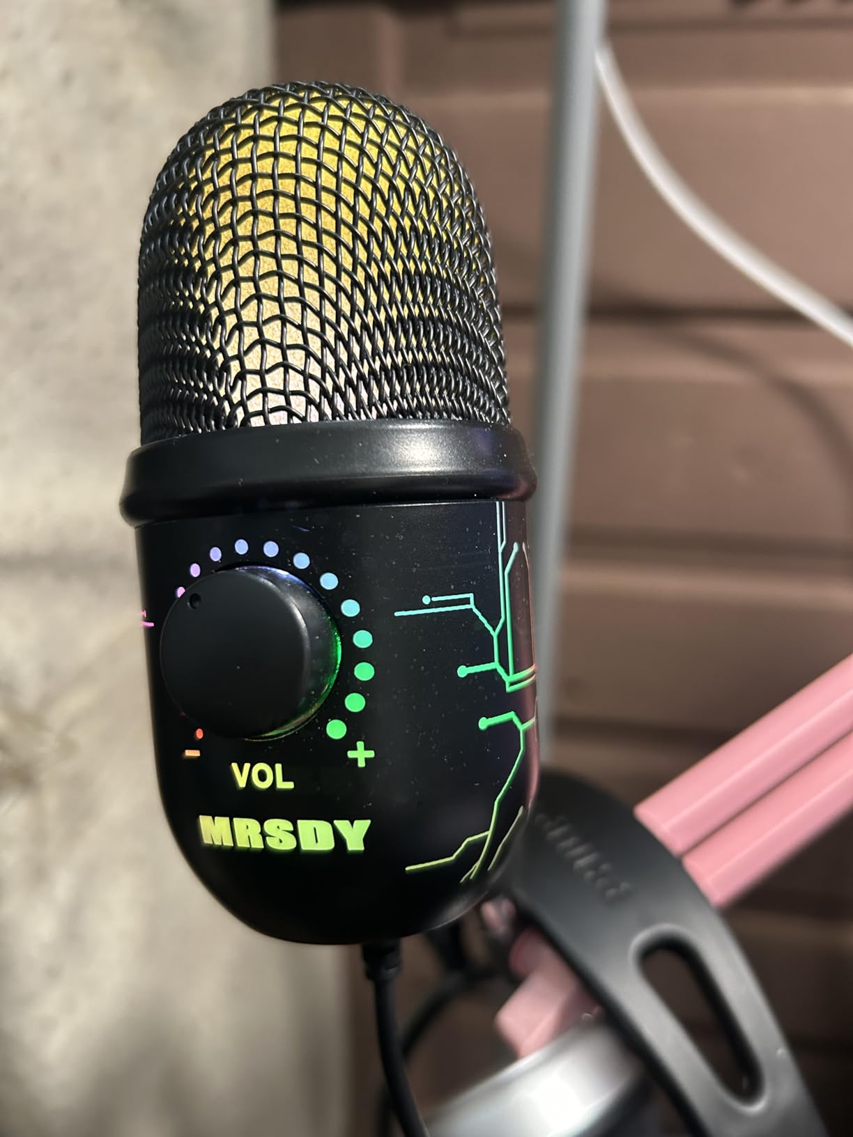 Gaming Microphone, USB Computer Microphone for PC, Mac, PS4/5, Condenser Podcast Mic for Studio Recording, YouTube, Streaming, with Headphone Jack, Led Light, Mute, Gain, Noise Cancellation customer photo 2